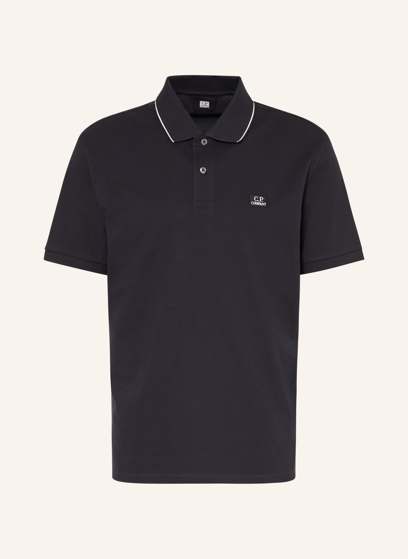 C.P. COMPANY Piqué-poloshirt: DONKERBLAUW
