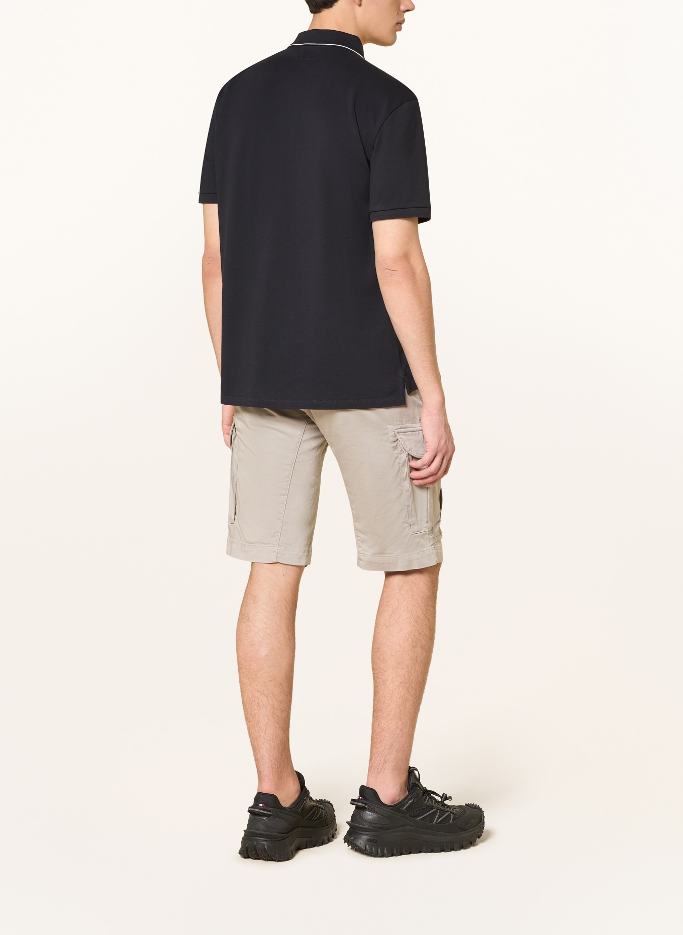 C.P. COMPANY Piqué-poloshirt: DONKERBLAUW