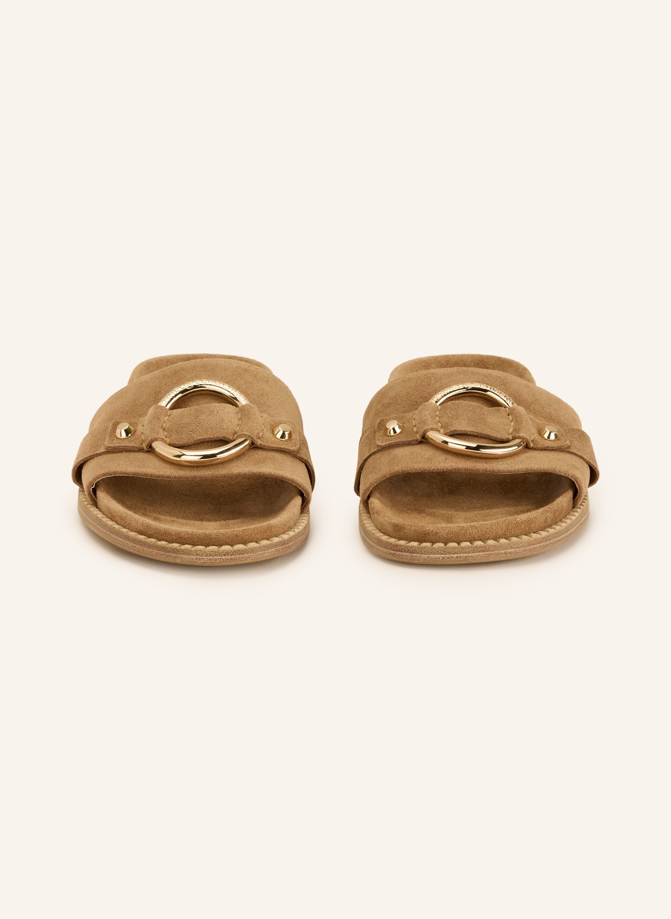 KENNEL & SCHMENGER Pantoletten MIMI: CAMEL / GOLD