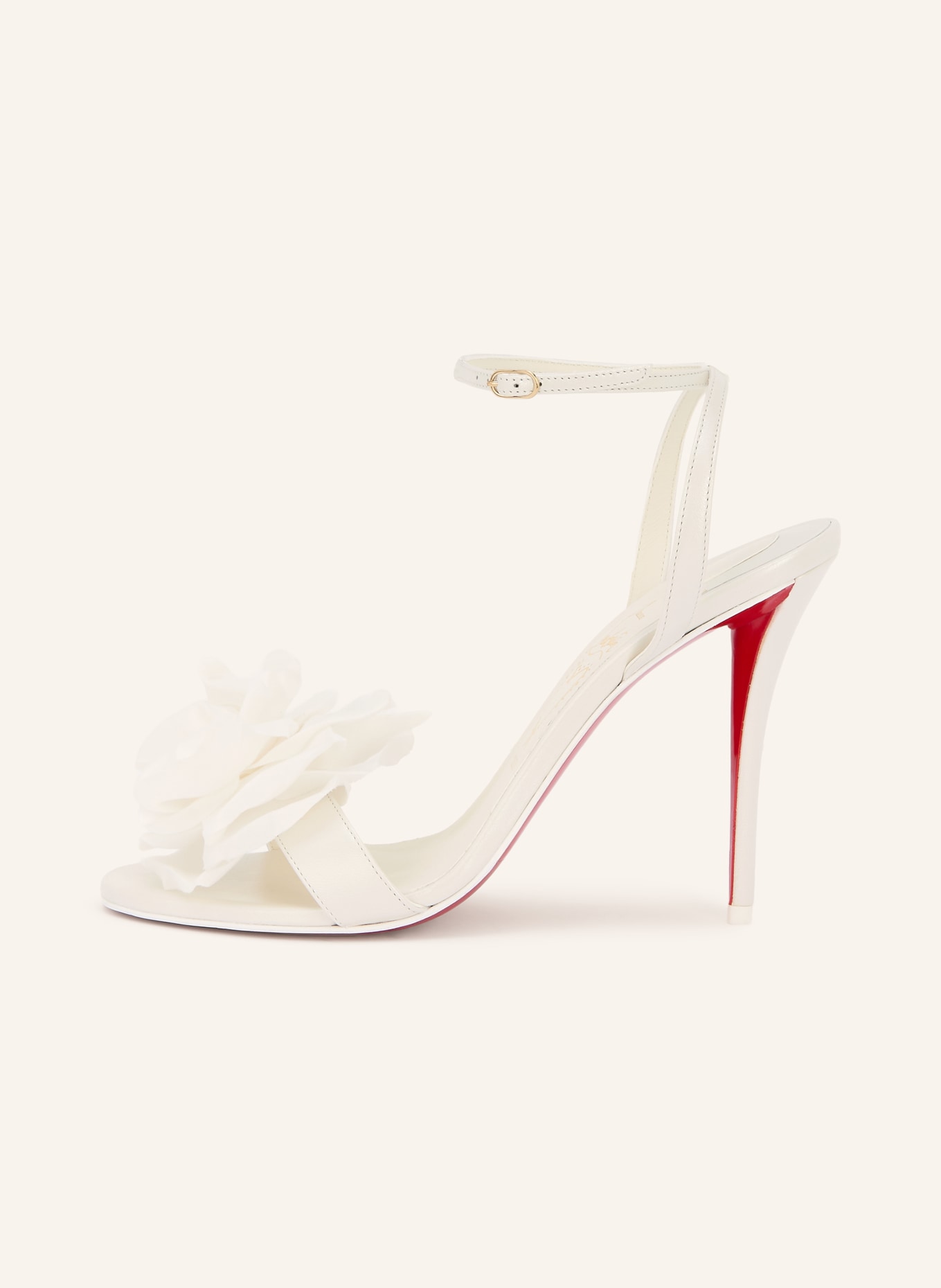 Christian Louboutin Sandaaltjes MISS Z FLORA 100: WIT / GOUD