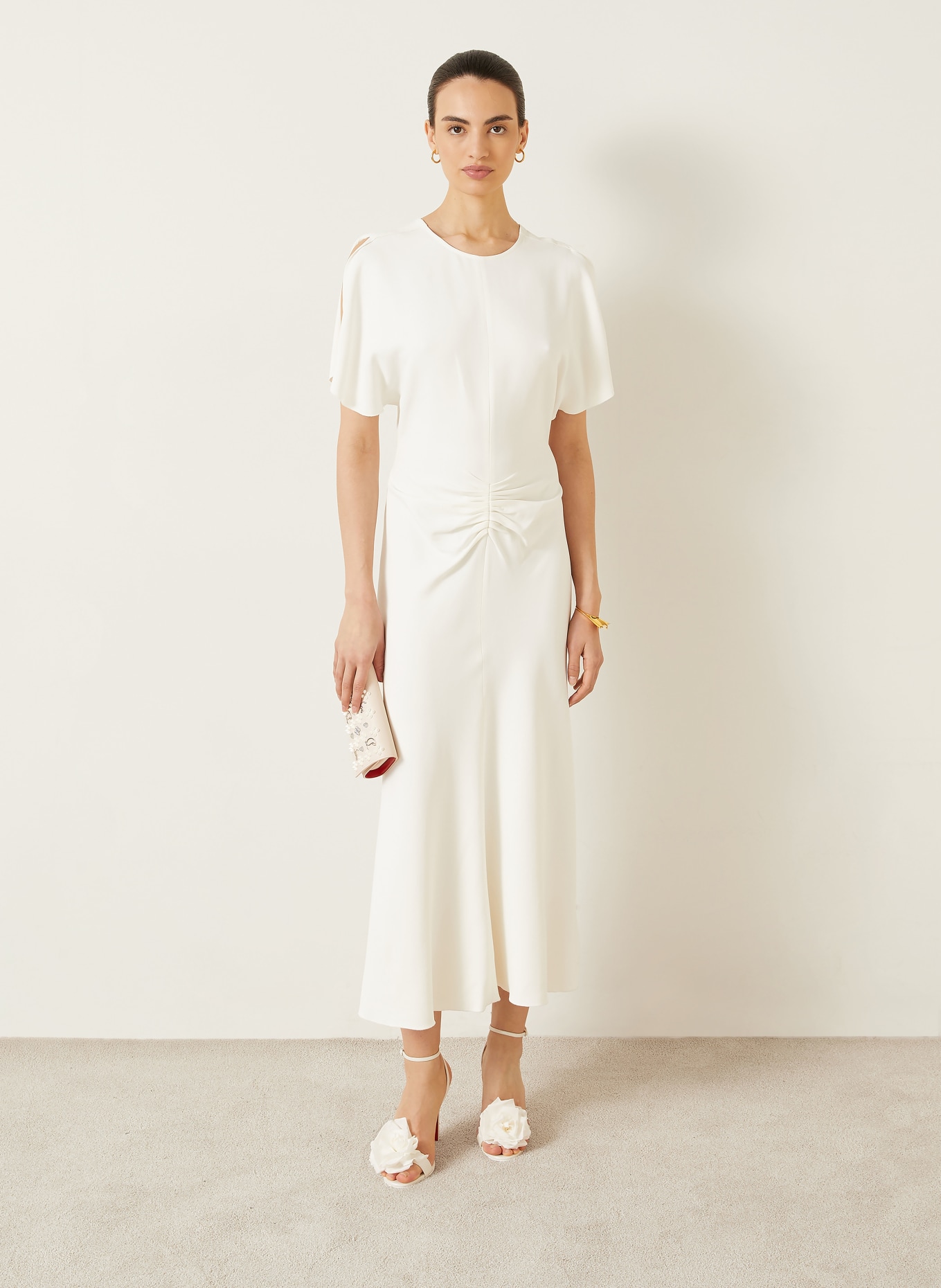 Christian Louboutin Sandaaltjes MISS Z FLORA 100: WIT / GOUD