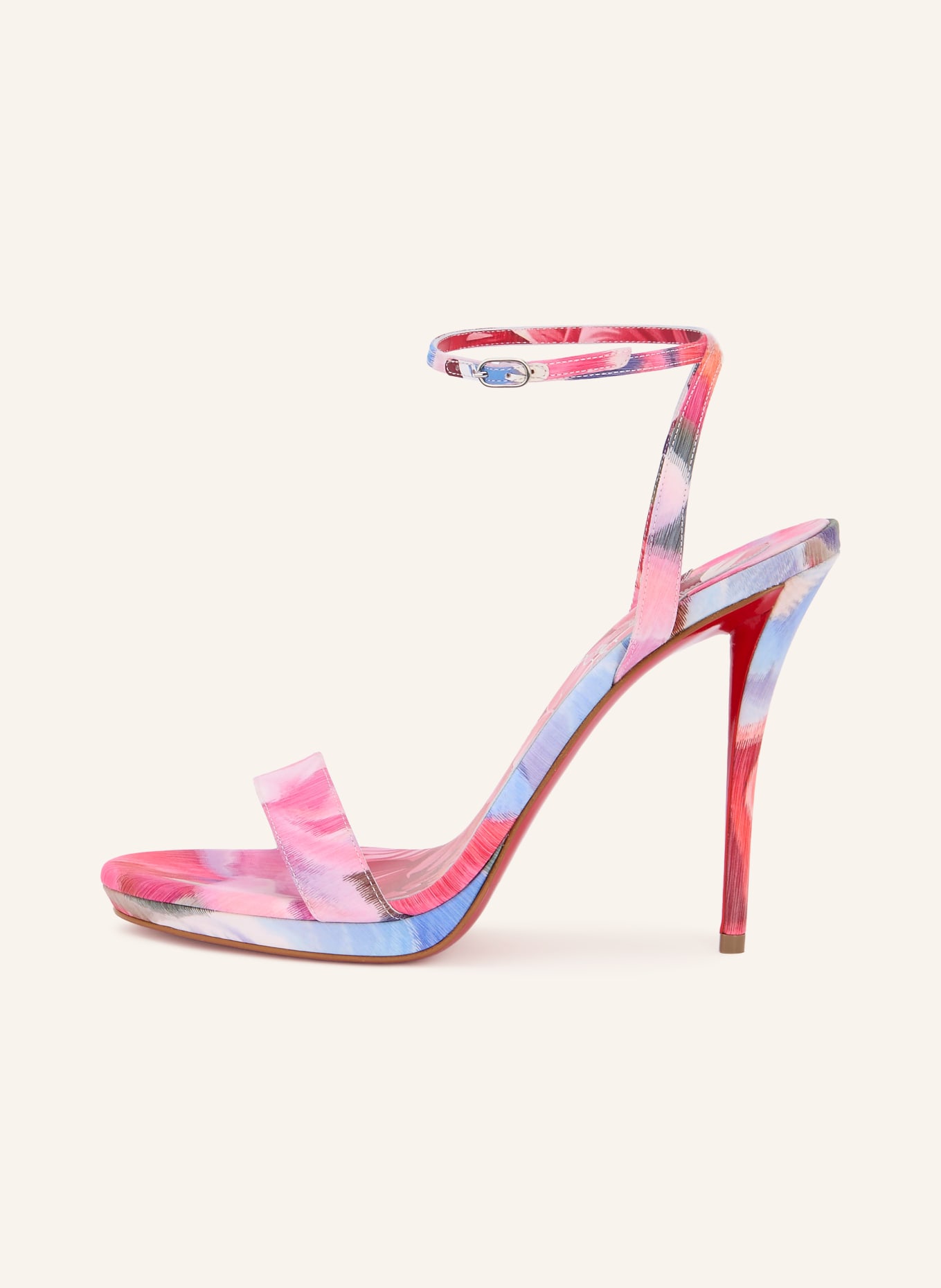 Christian Louboutin Sandály MISS Z QUEEN 120: ČERVENÁ / SVĚTLE FIALOVÁ / ORANŽOVÁ