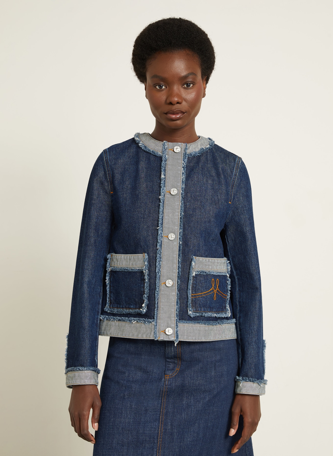MARNI veste en jean: WSB99 BLUBLACK