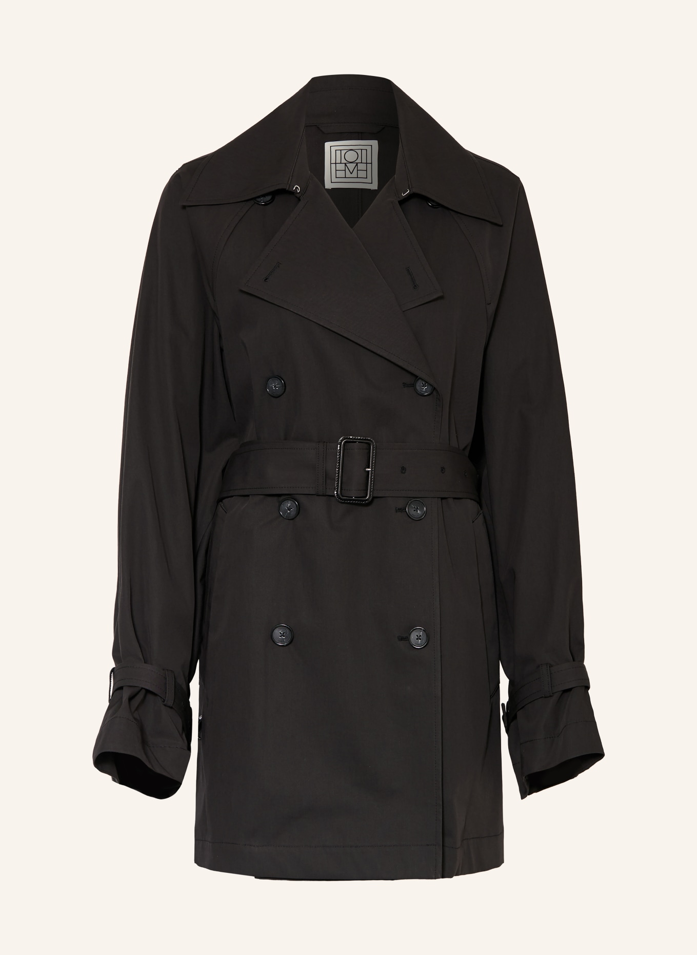 TOTEME trenchcoat: ZWART