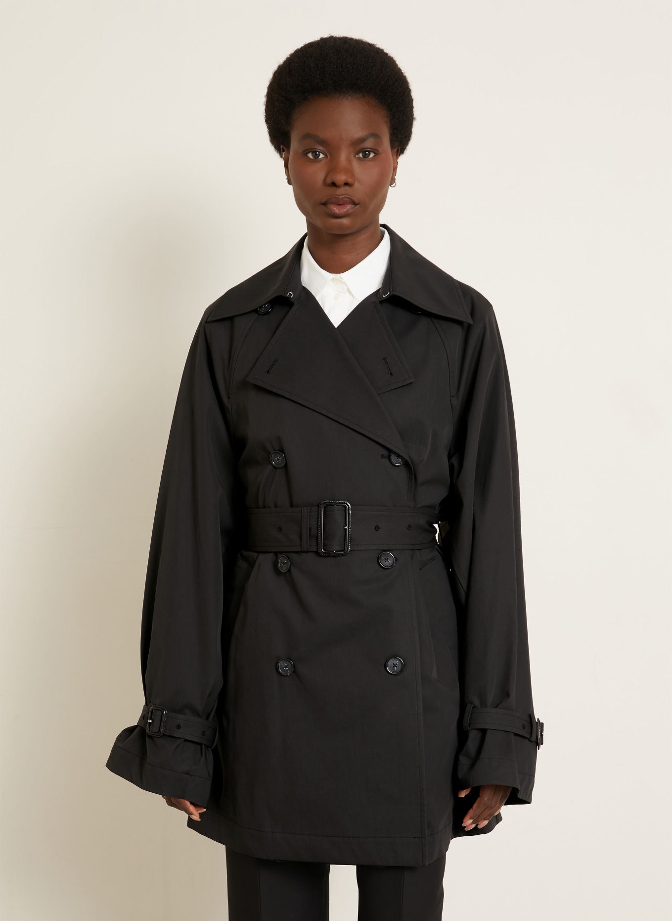TOTEME trenchcoat: ZWART