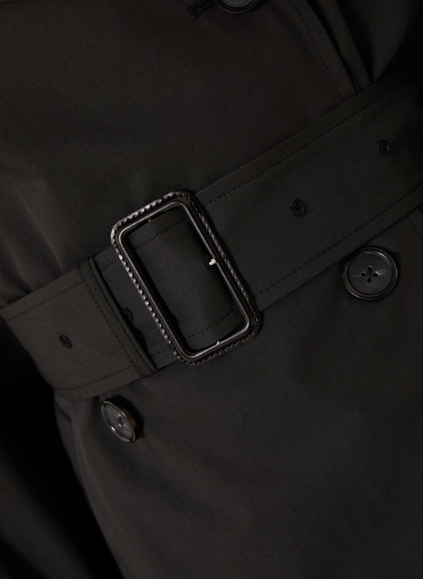 TOTEME trenchcoat: ZWART