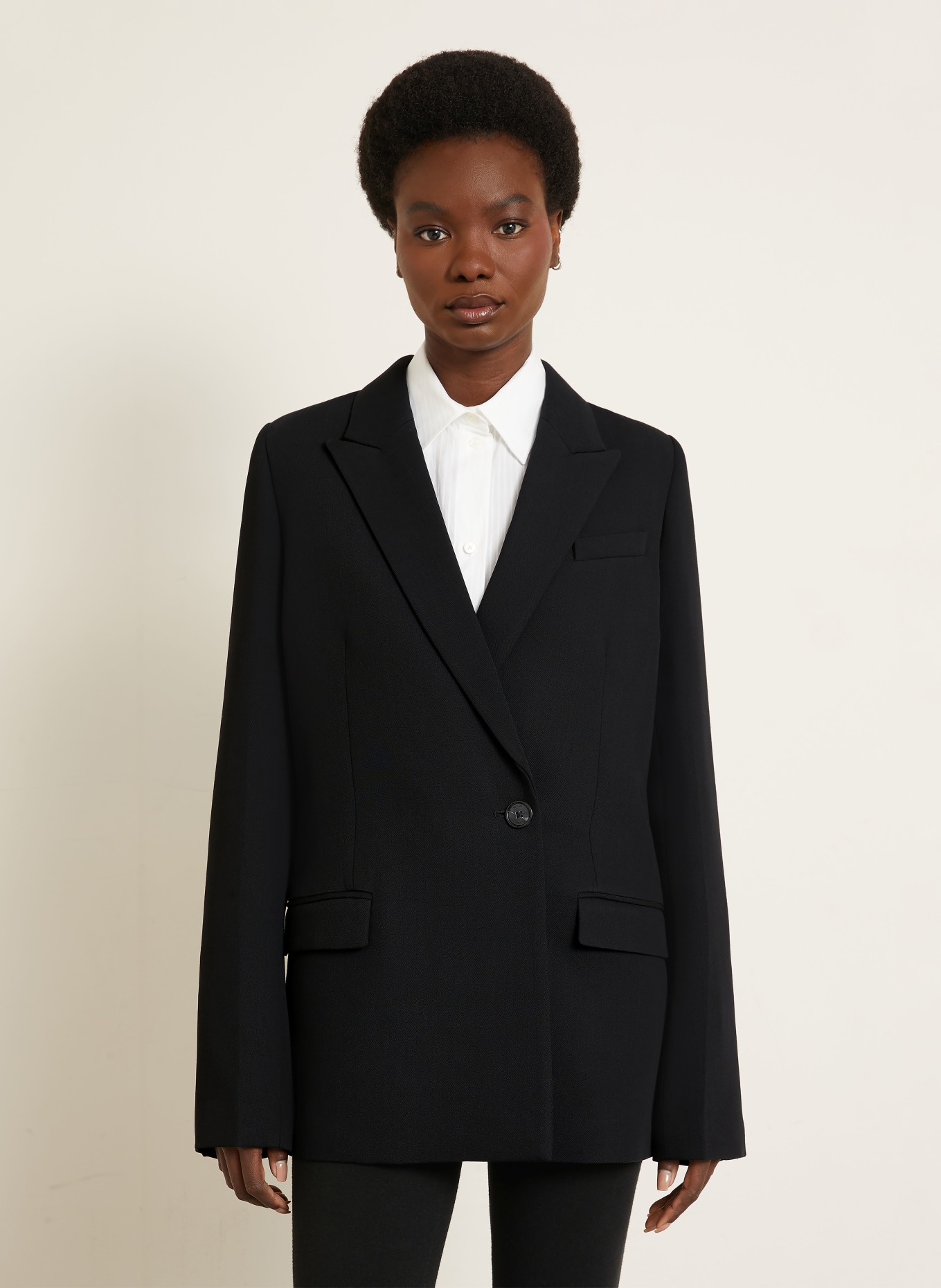 TOTEME blazer: ZWART