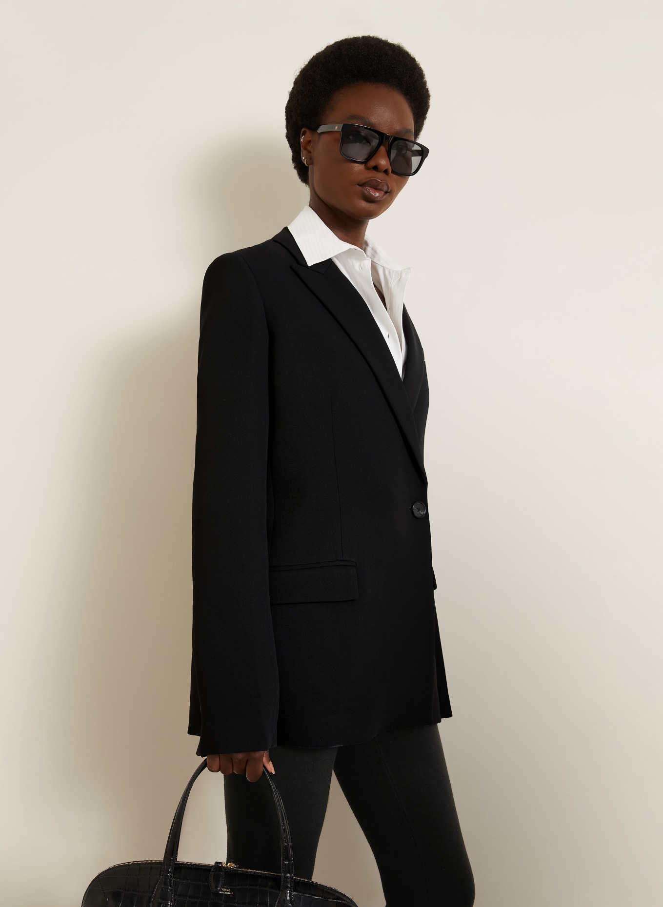 TOTEME blazer: ZWART