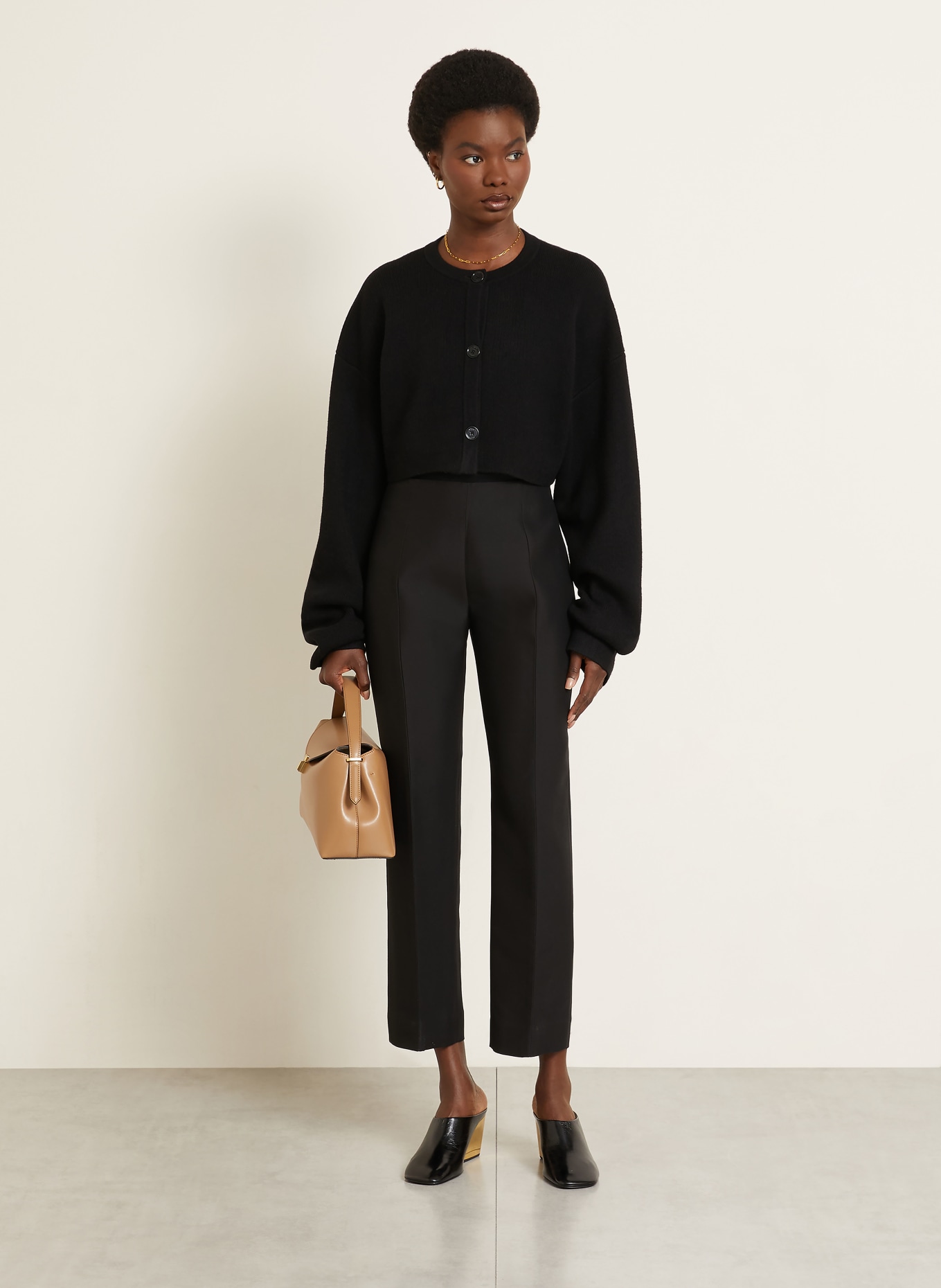 TOTEME Kort vest: ZWART