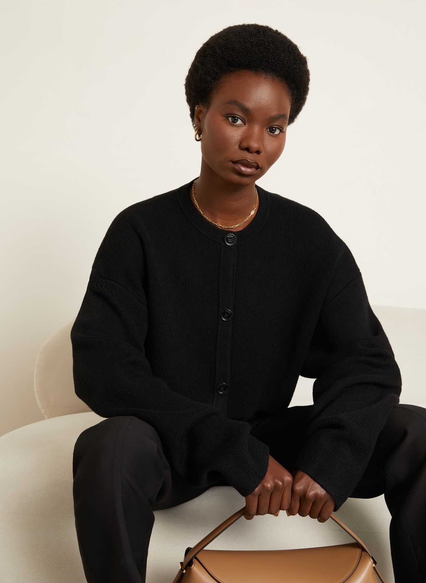 TOTEME Kort vest: ZWART