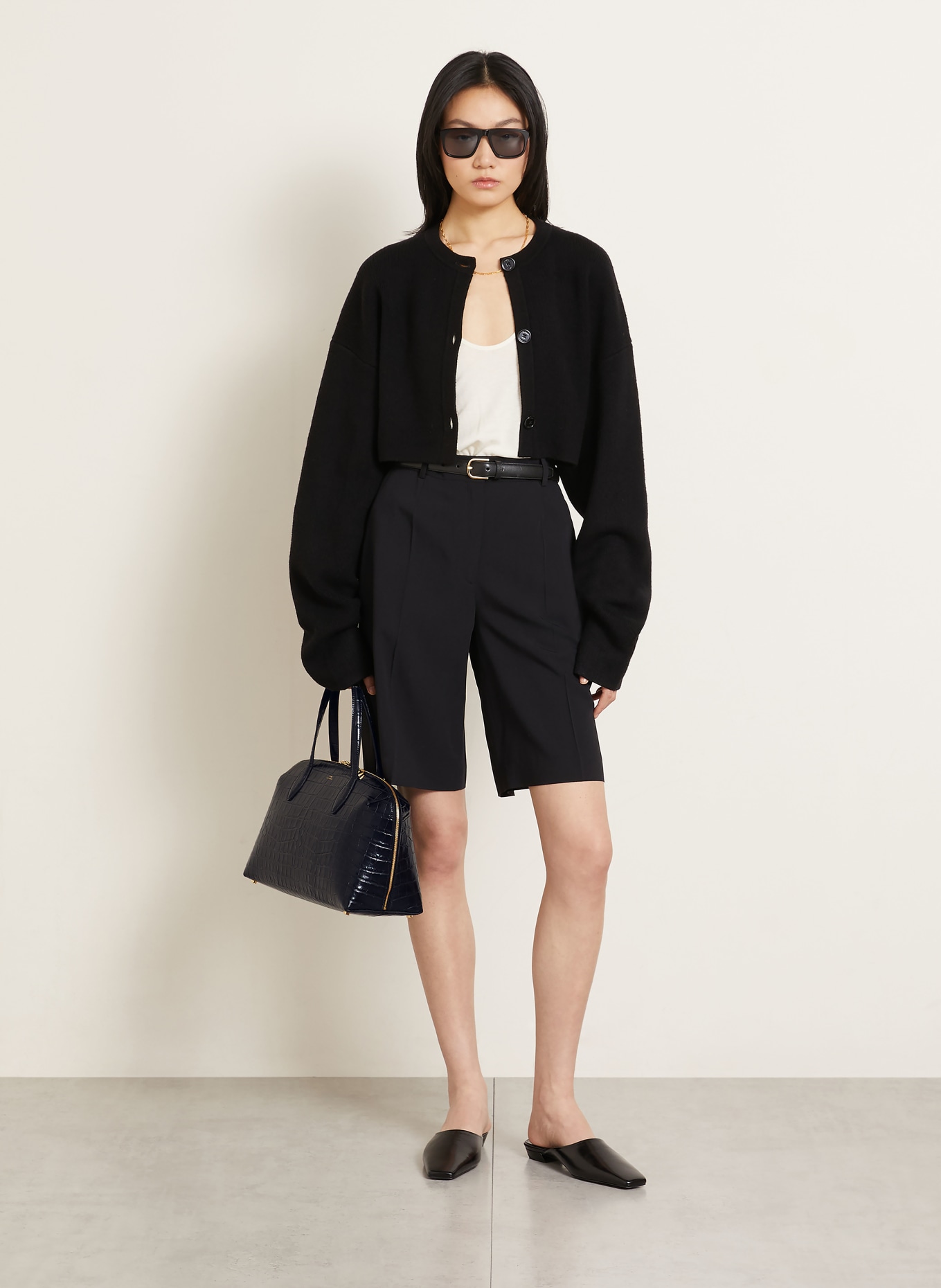 TOTEME kabelka: ČERNÁ / ZLATÁ