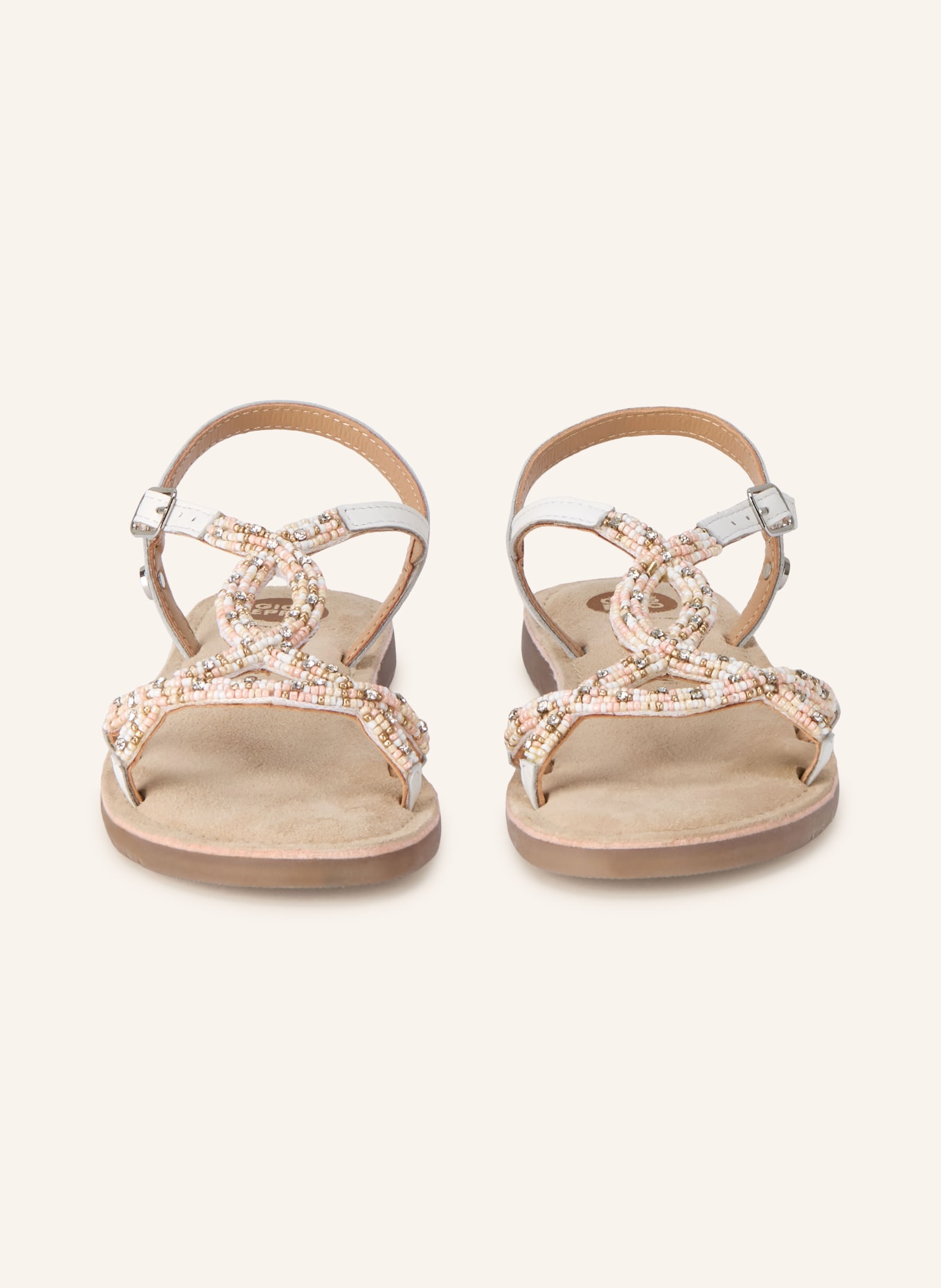 GIOSEPPO Sandalen BARAGOI mit Schmuckperlen: BEIGE