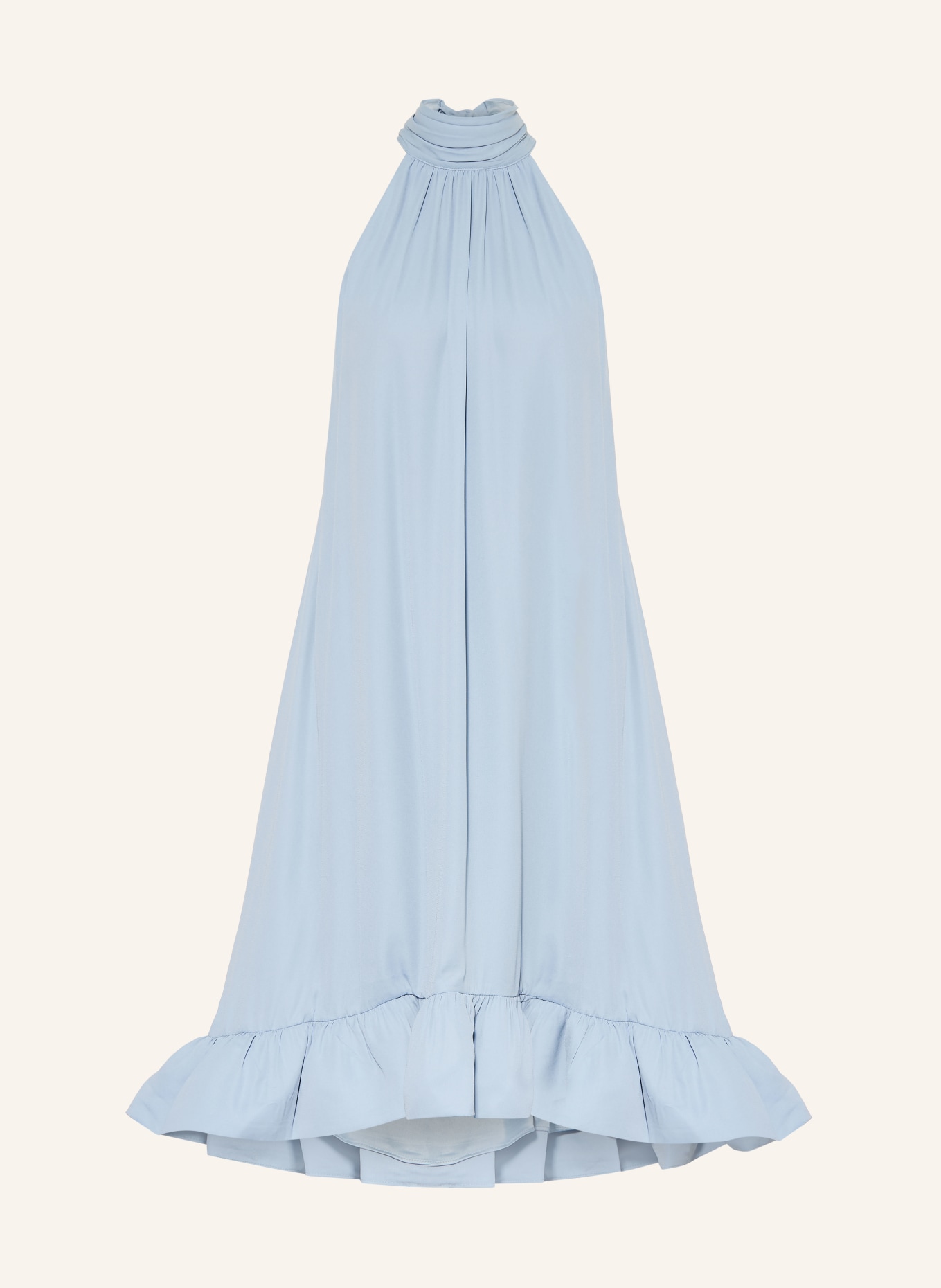 MALINA Jurk SABRINA met ruches: LICHTBLAUW