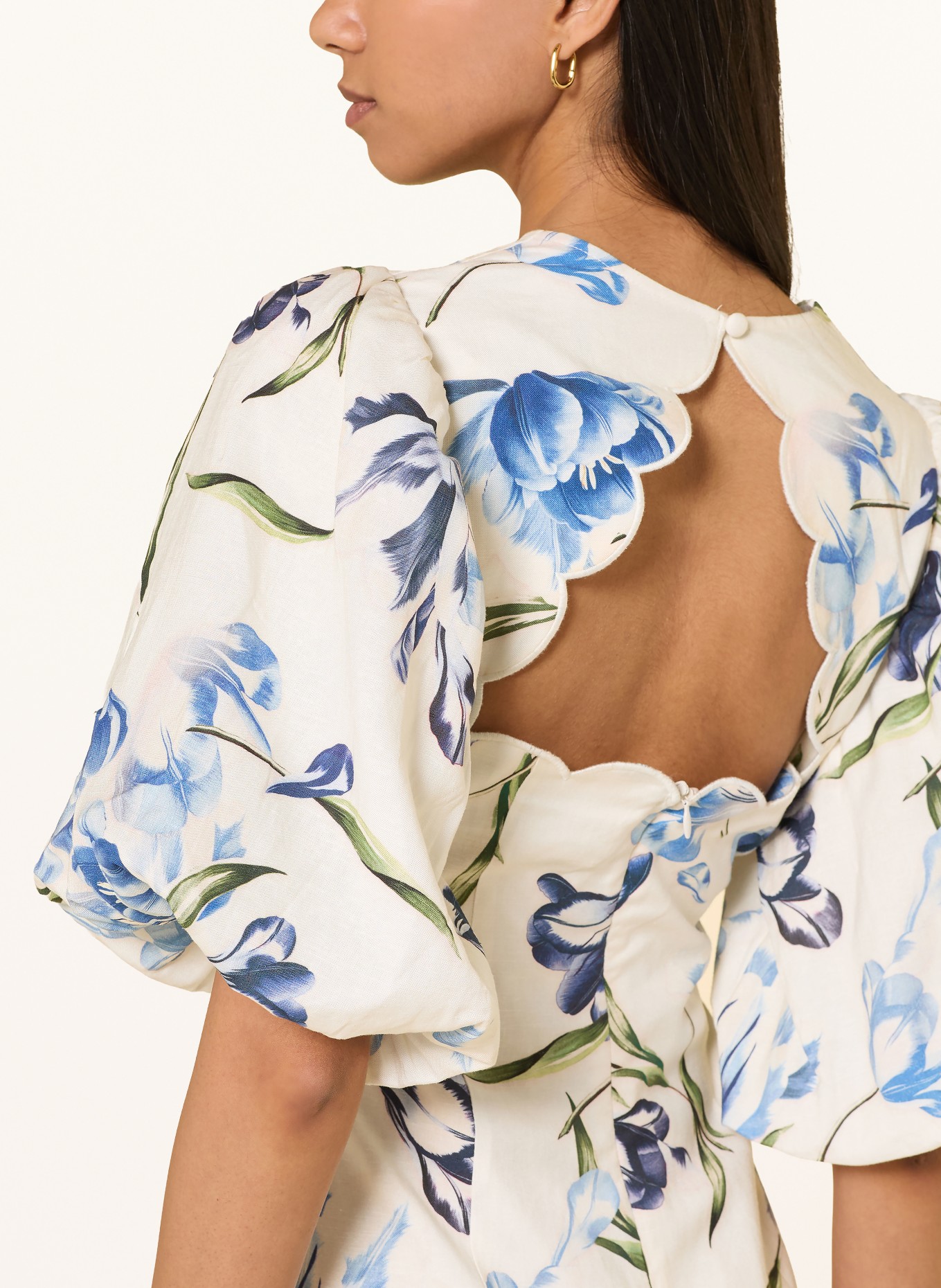 MALINA Sukienka VICTORIA: KREMOWY / ZIELONY / NIEBIESKI