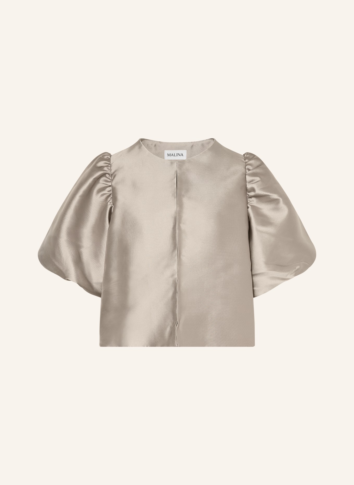 MALINA Blusenshirt CLEO aus Satin: TAUPE