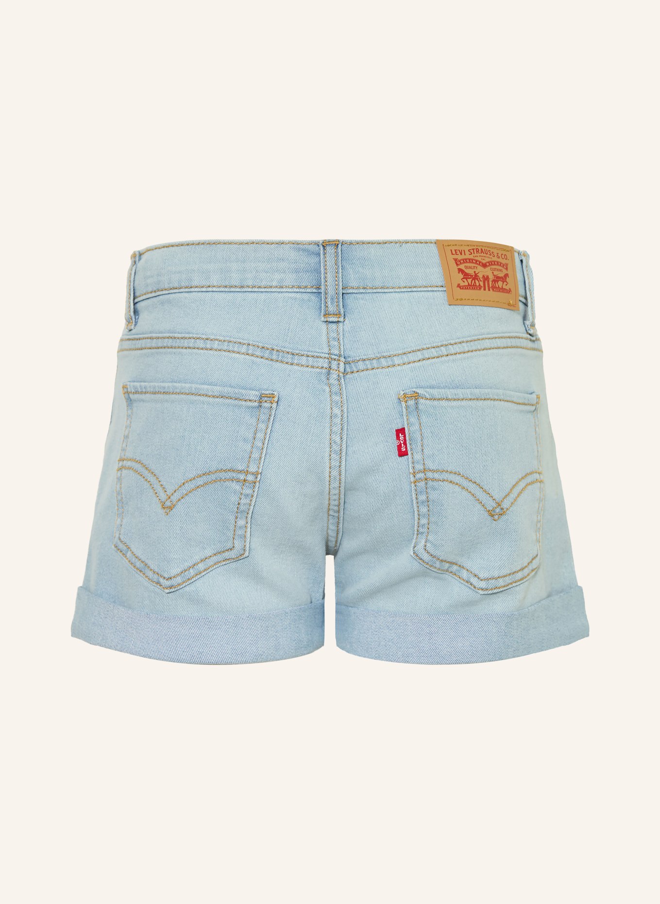 Levi's® Jeansshorts GIRLFRIEND SHORT Slim Fit: HELLBLAU