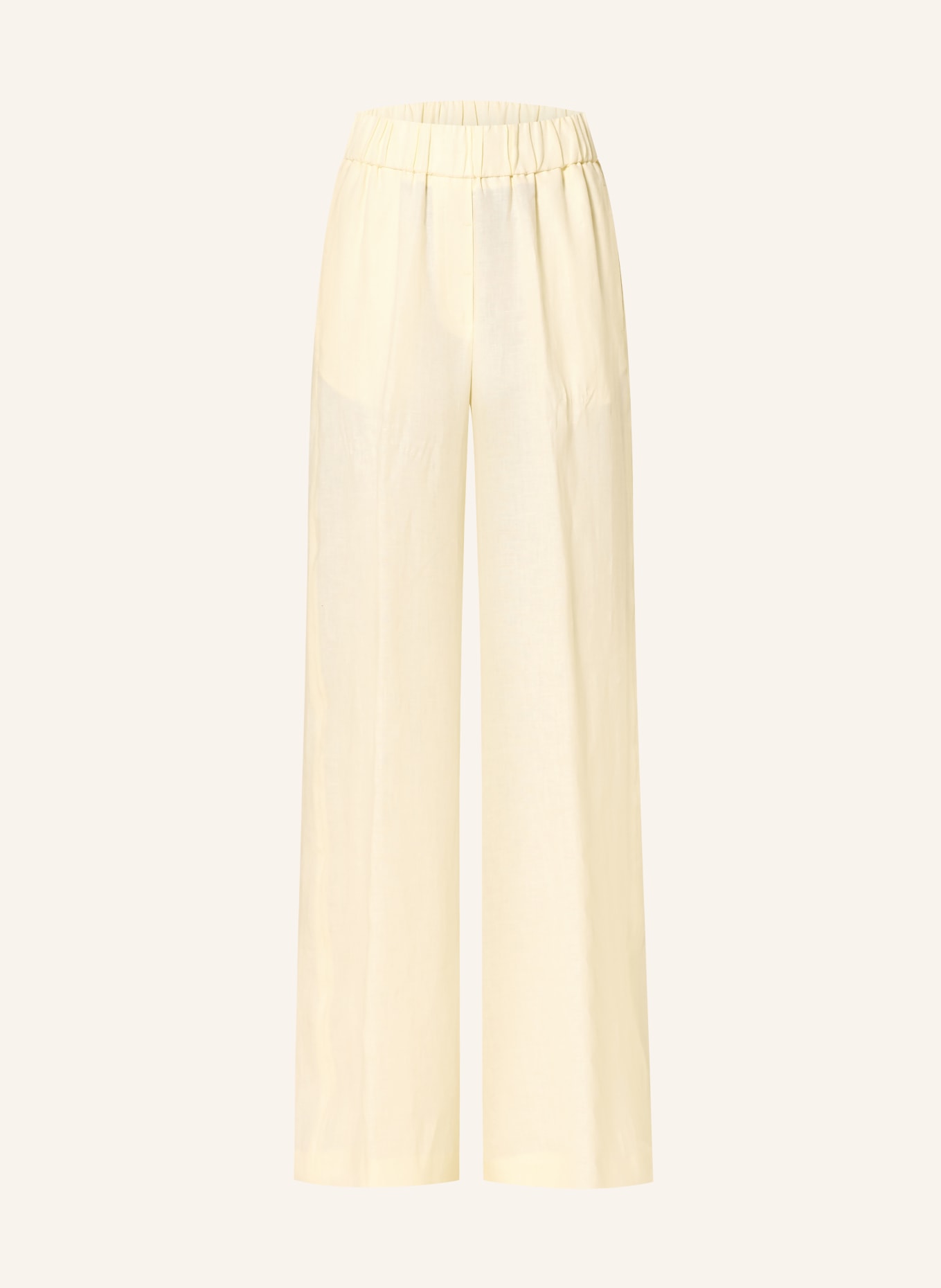 PESERICO Pantalon Marlene en lin: JAUNE CLAIR