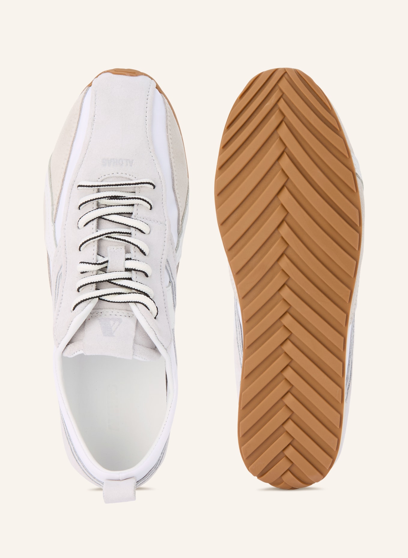 ALOHAS Sneaker TB.304: WEISS / BEIGE / HELLGRAU