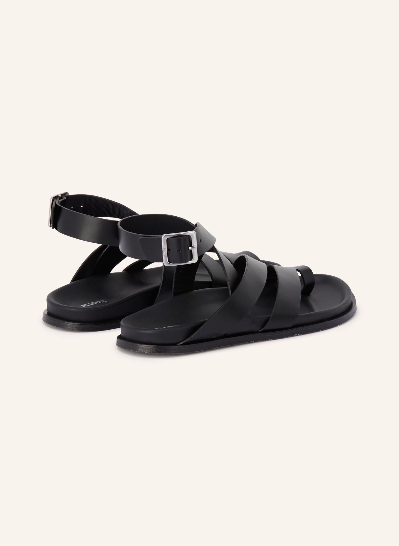 ALOHAS Sandalen TIDE: SCHWARZ / SILBER