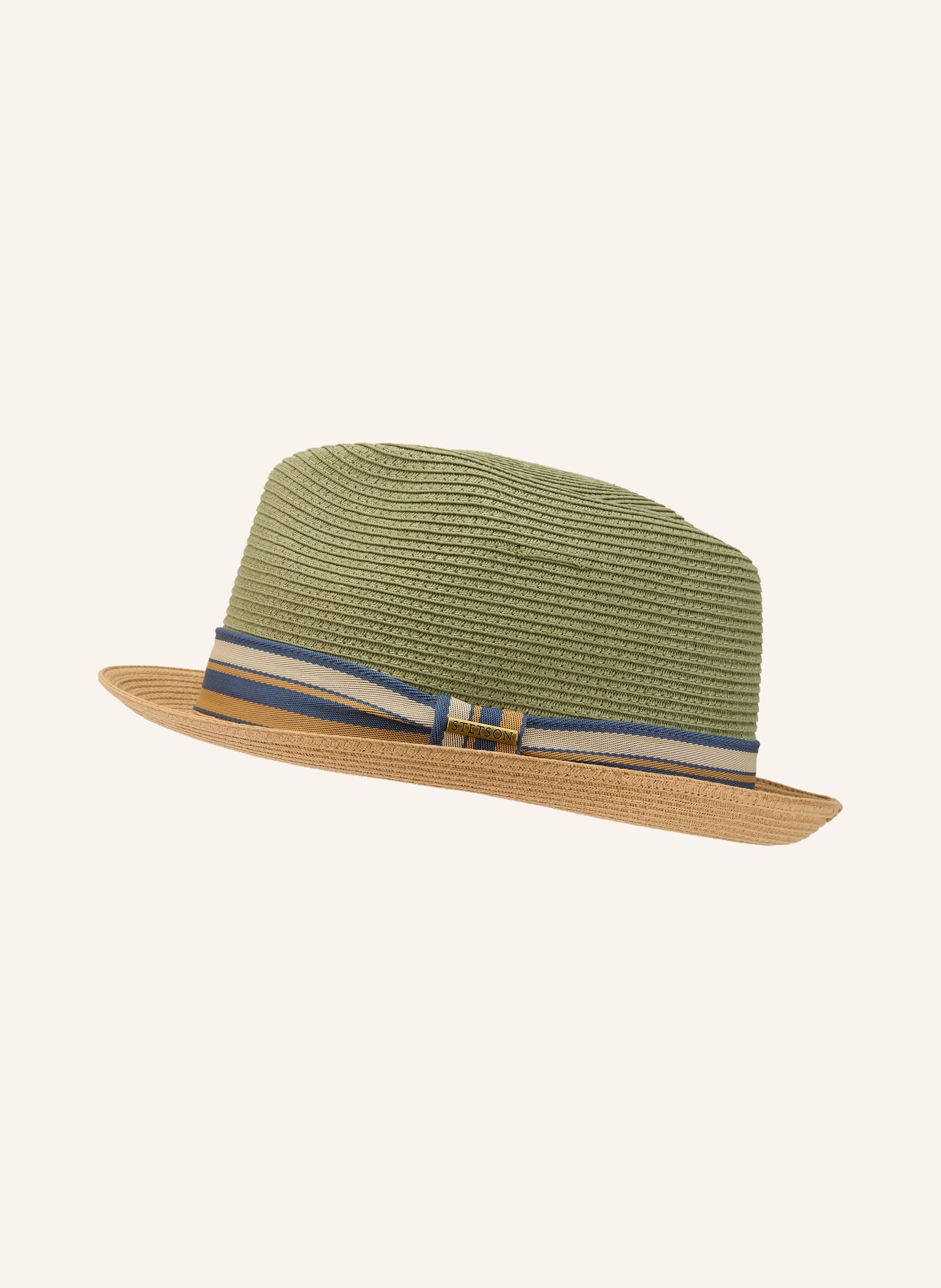 STETSON LICANO TRILBY TOYO straw hat: OLIVE / CAMEL