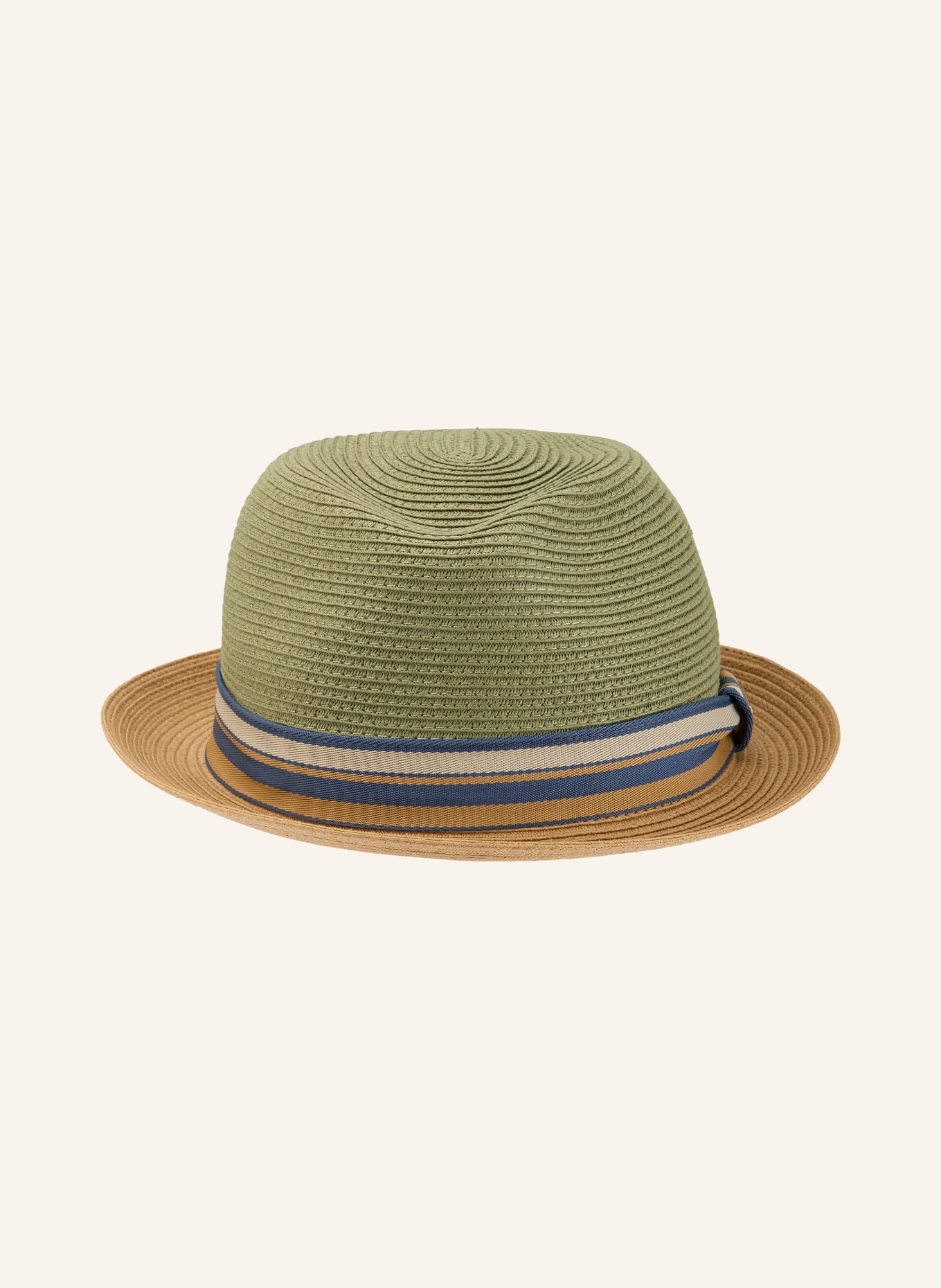 STETSON LICANO TRILBY TOYO straw hat: OLIVE / CAMEL
