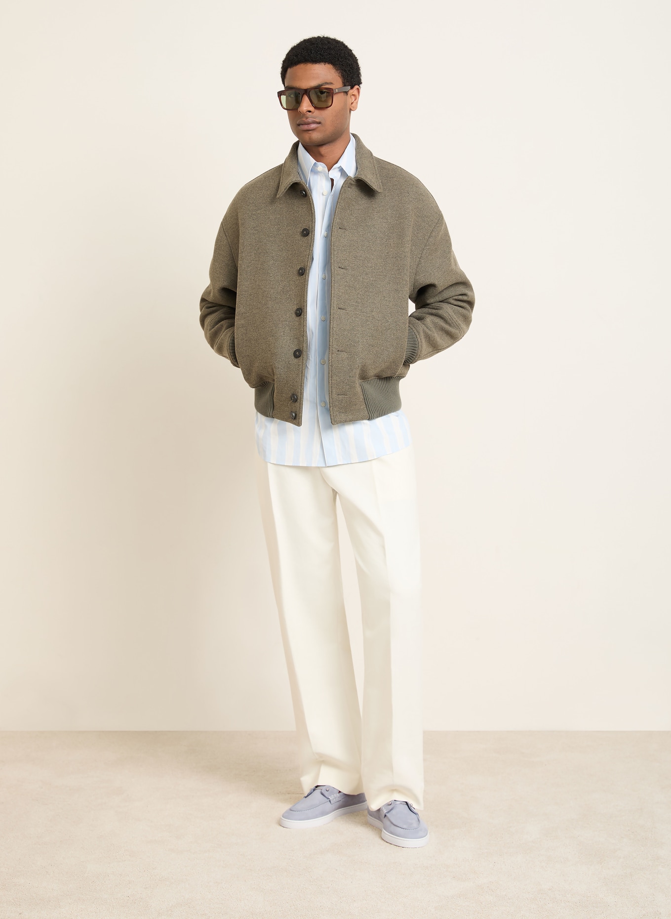 Christian Louboutin Mocassins CHAMBELIBOAT: BLEU GRIS