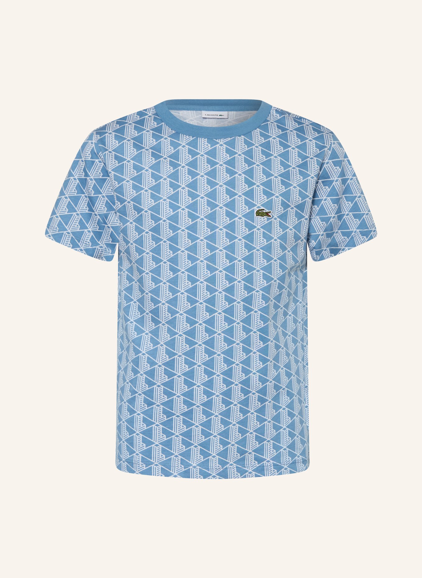 LACOSTE Koszulka: JASNONIEBIESKI / BIAŁY