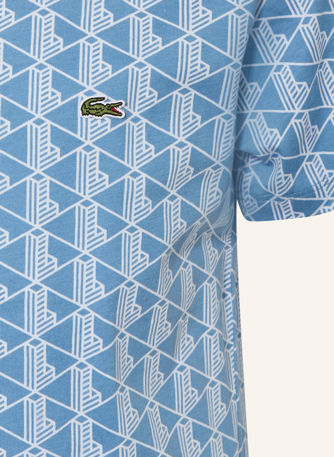 LACOSTE Koszulka: JASNONIEBIESKI / BIAŁY