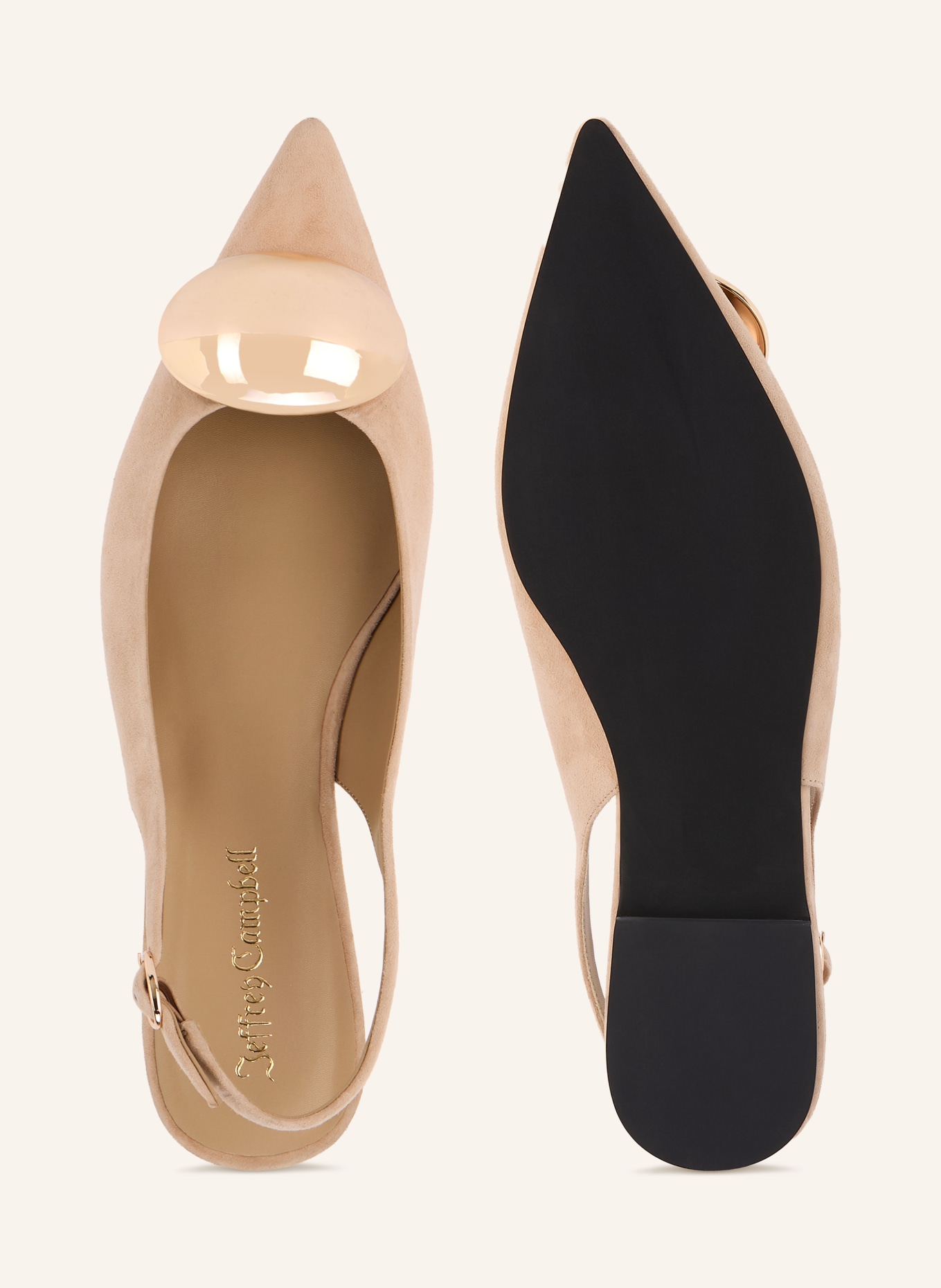 jeffrey campbell Slingballerinas TACTFUL: BEIGE / GOUD