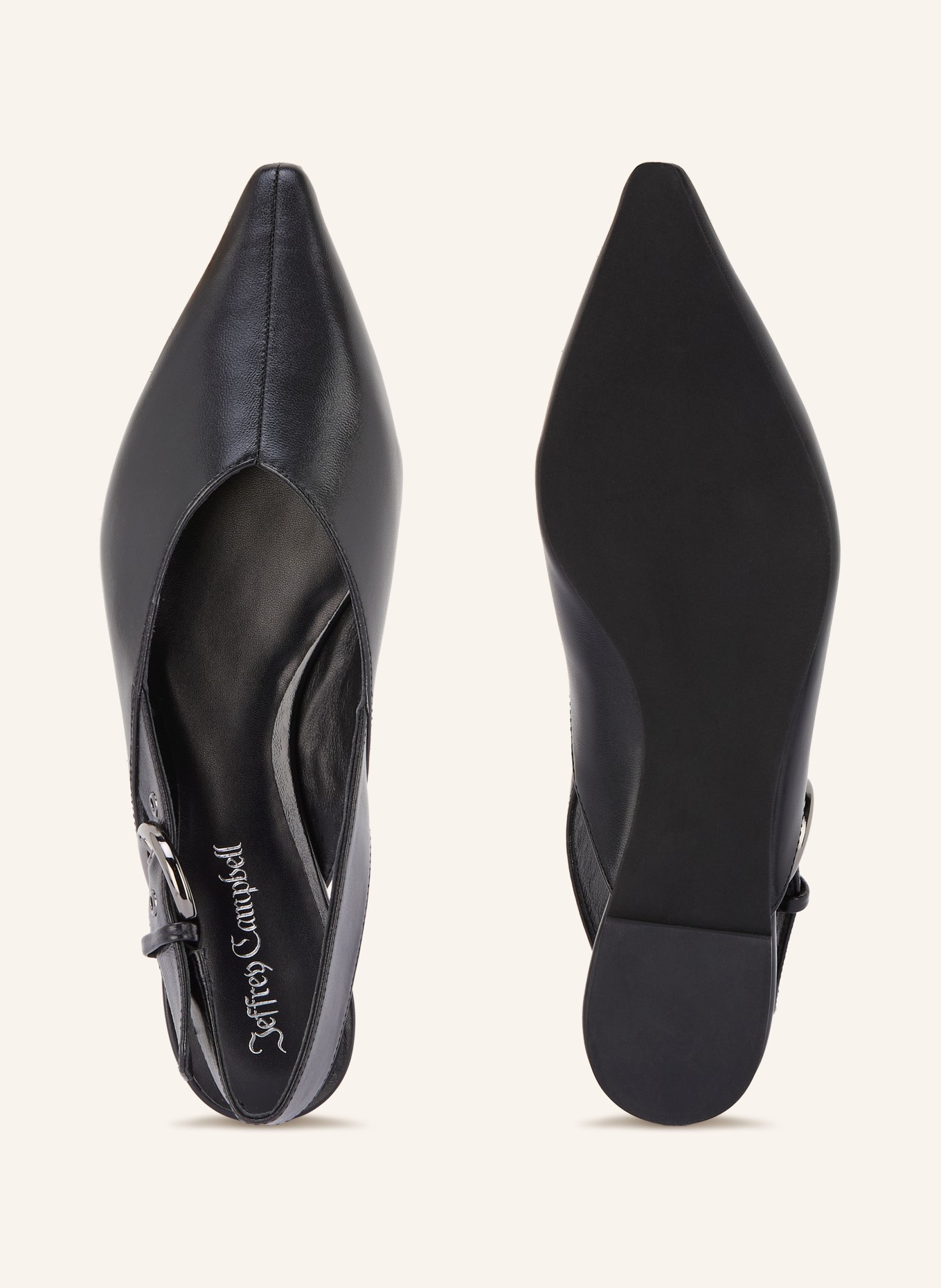 jeffrey campbell Slingballerinas SCONE: ZWART / ZILVER