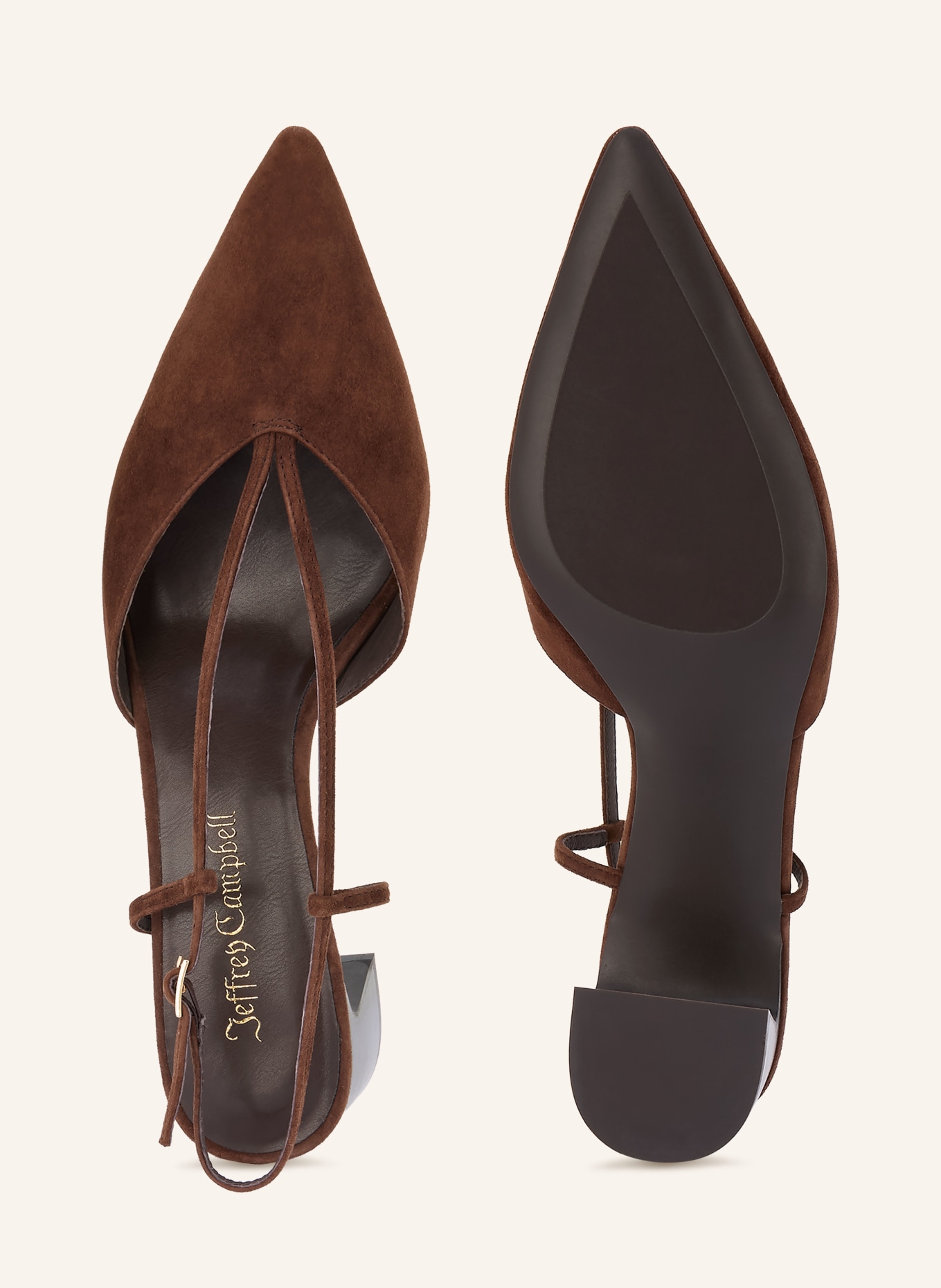 jeffrey campbell Slingpumps ANNEMARIE: MARRON FONCÉ / GOUD