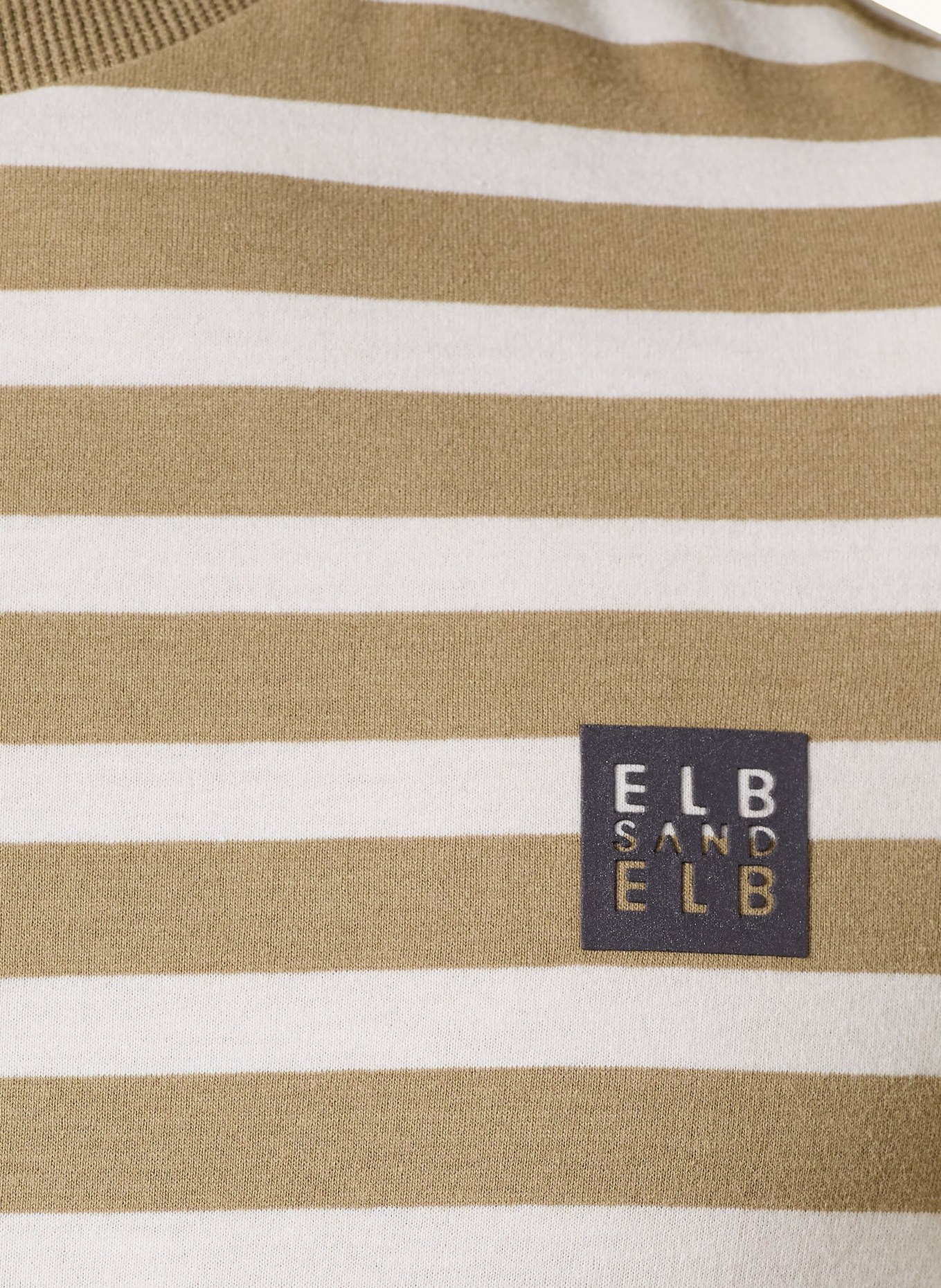 ELBSAND NOE T-shirt: BEIGE / WHITE
