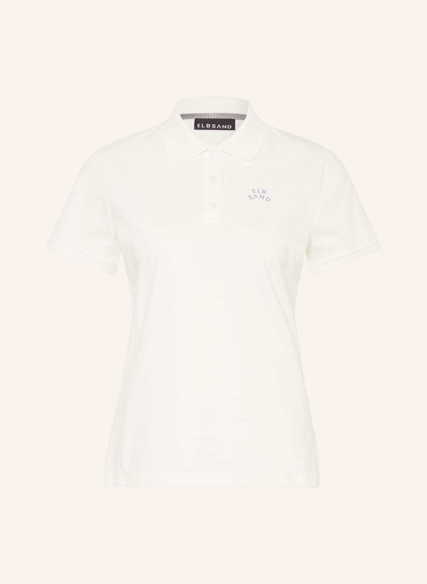 ELBSAND Piqué-poloshirt STINA: WIT