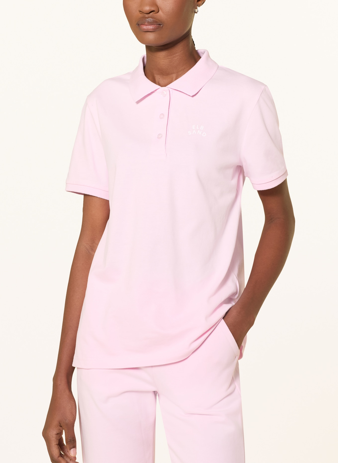 ELBSAND Piqué-Poloshirt STINA: HELLROSA