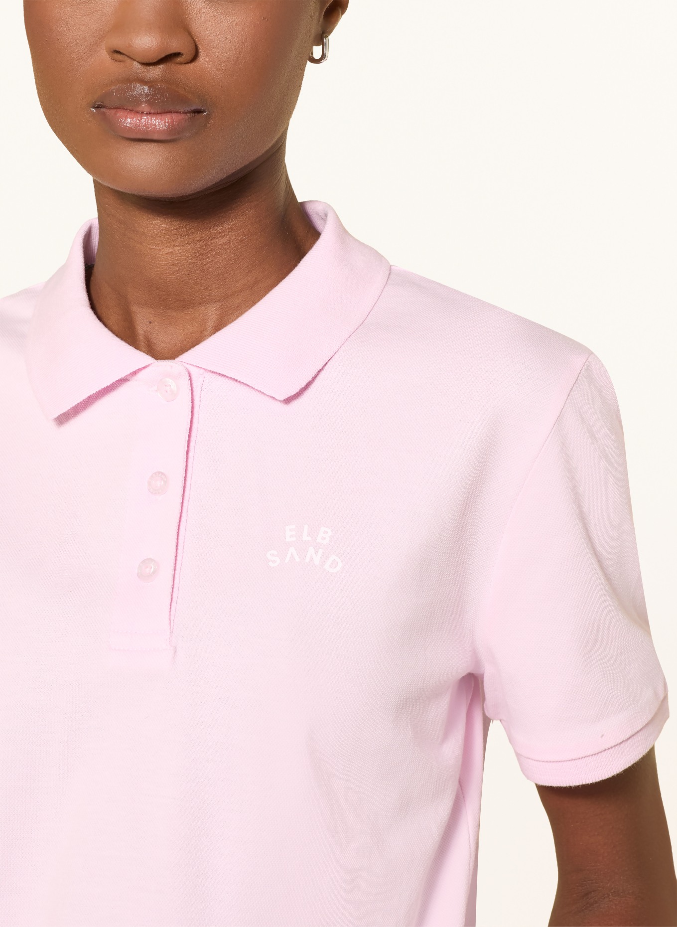 ELBSAND Piqué-Poloshirt STINA: HELLROSA