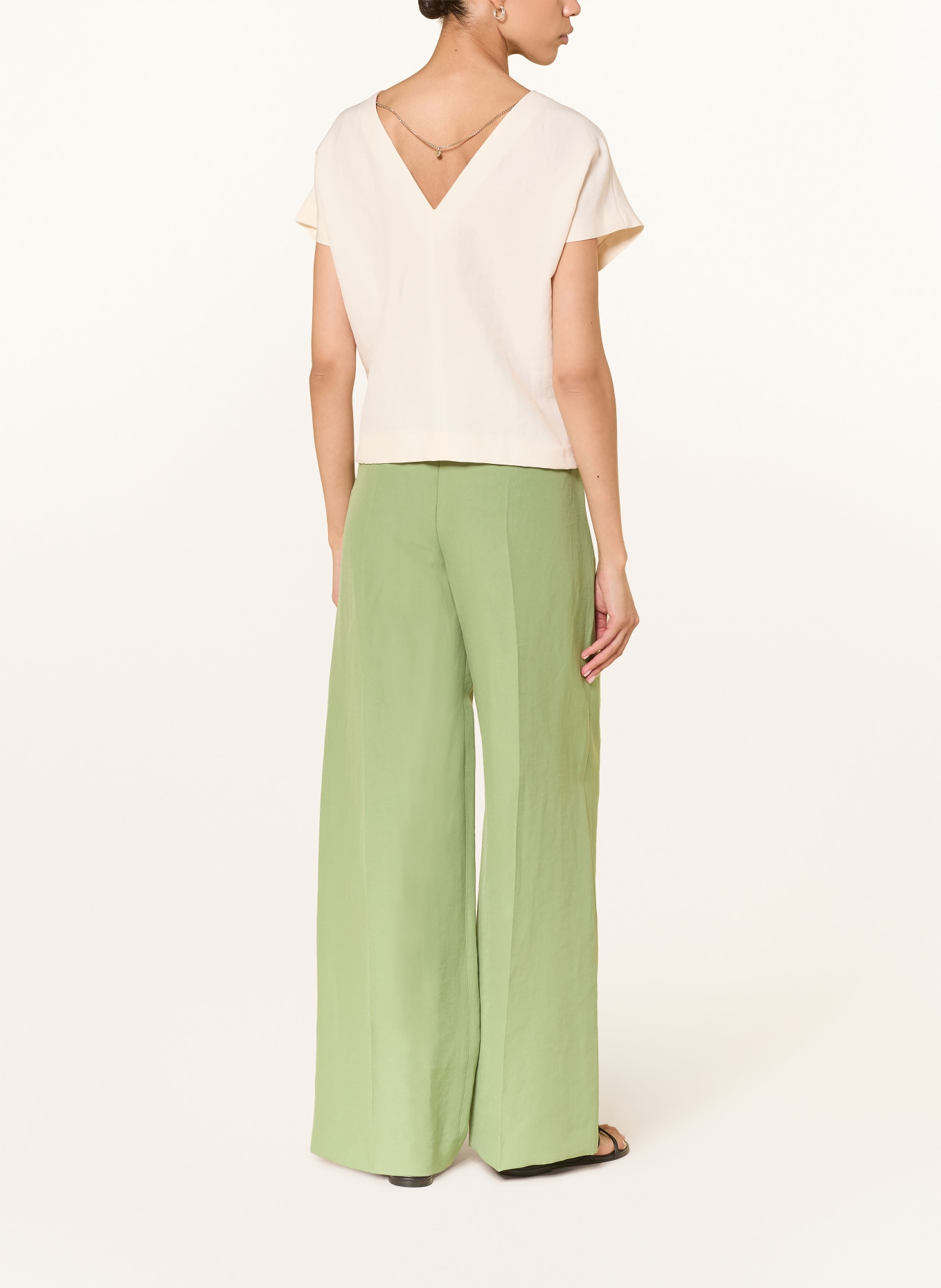 LUISA CERANO Blusenshirt mit Leinen: CREME