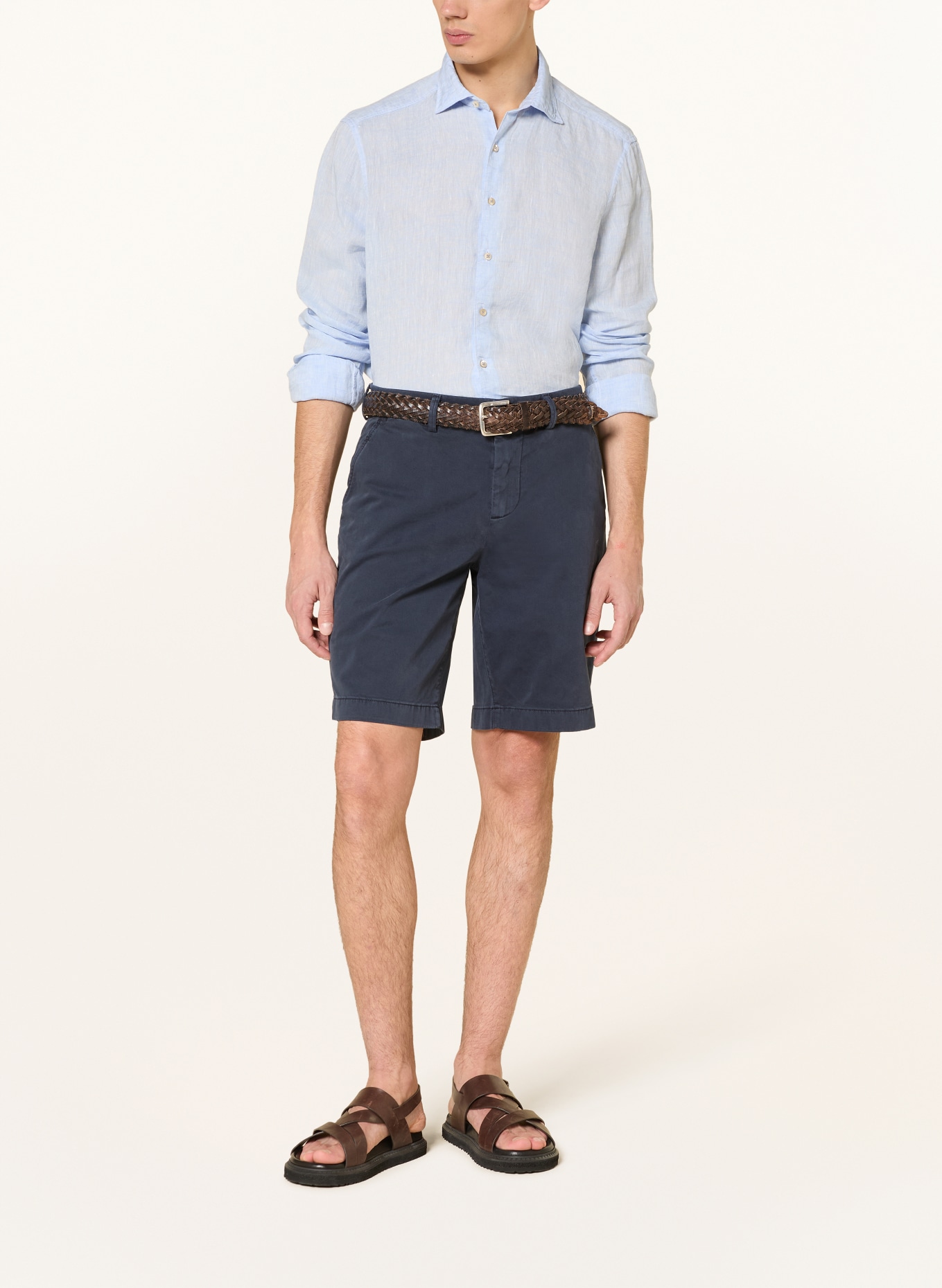 Stenströms Koszula lniana o kroju slimline: JASNONIEBIESKI