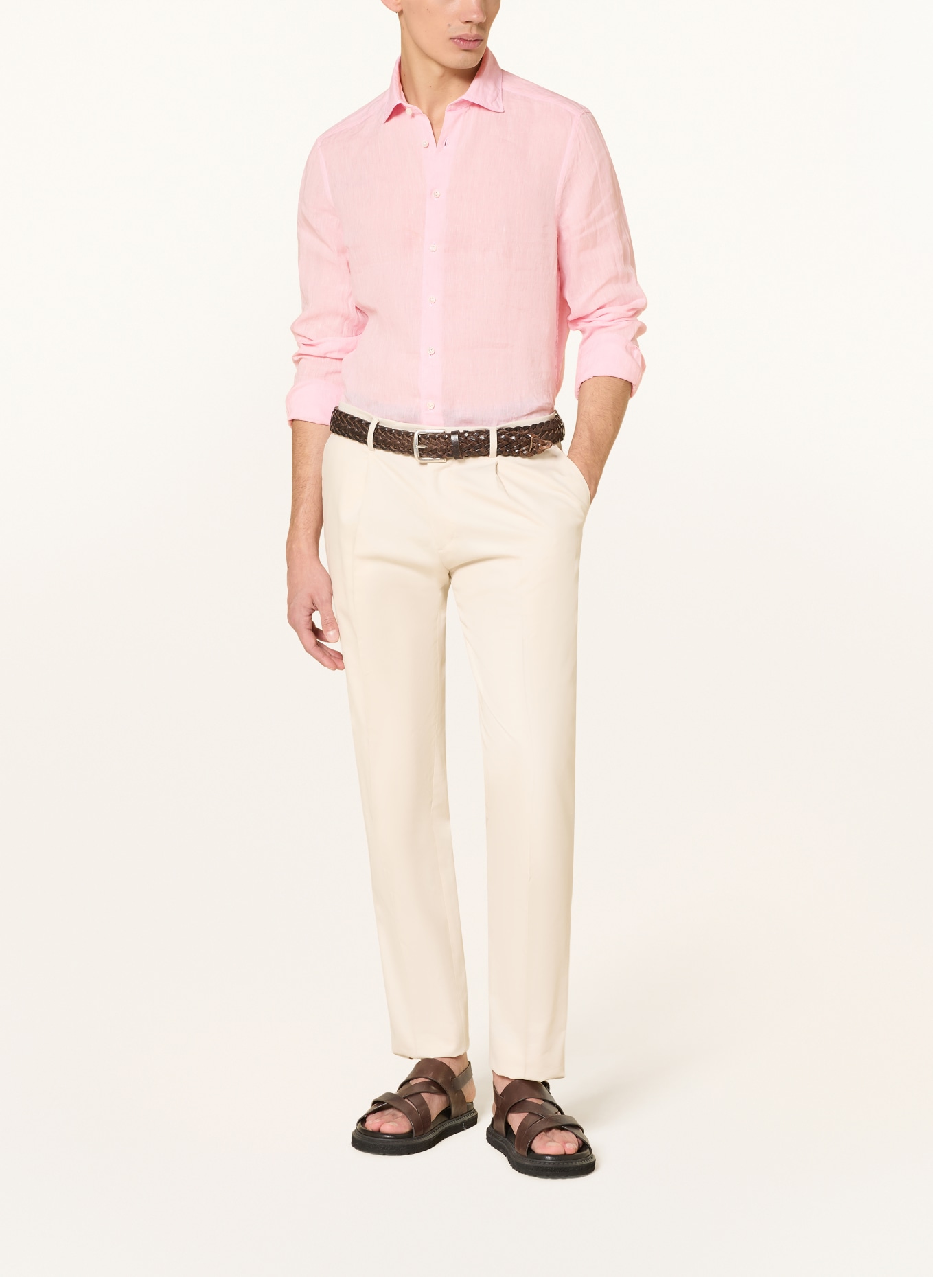 Stenströms Linnen overhemd met slanke pasvorm: ROSE CLAIR