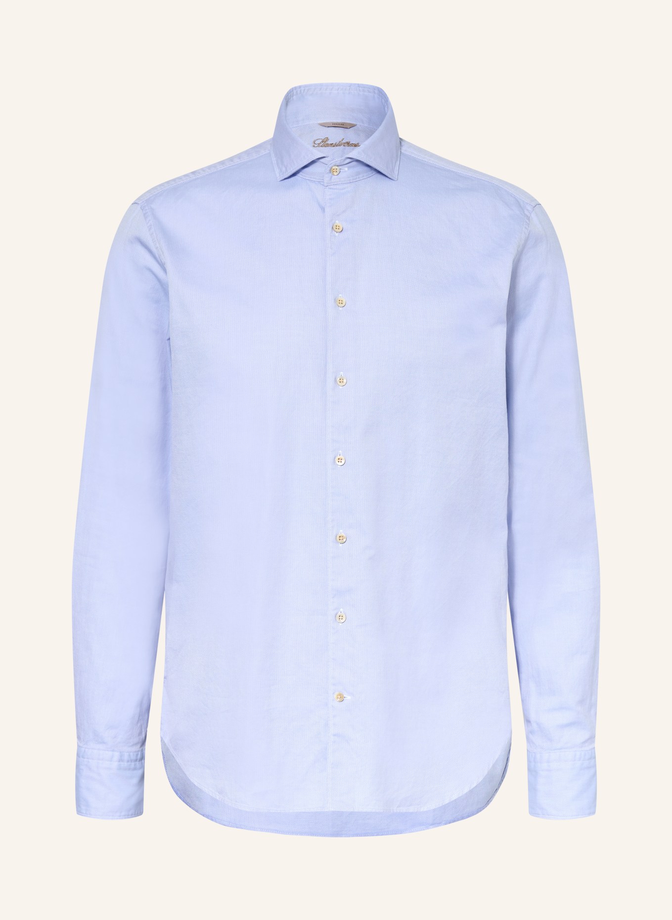 Stenströms Oxfordoverhemd met normale pasvorm: LICHTBLAUW