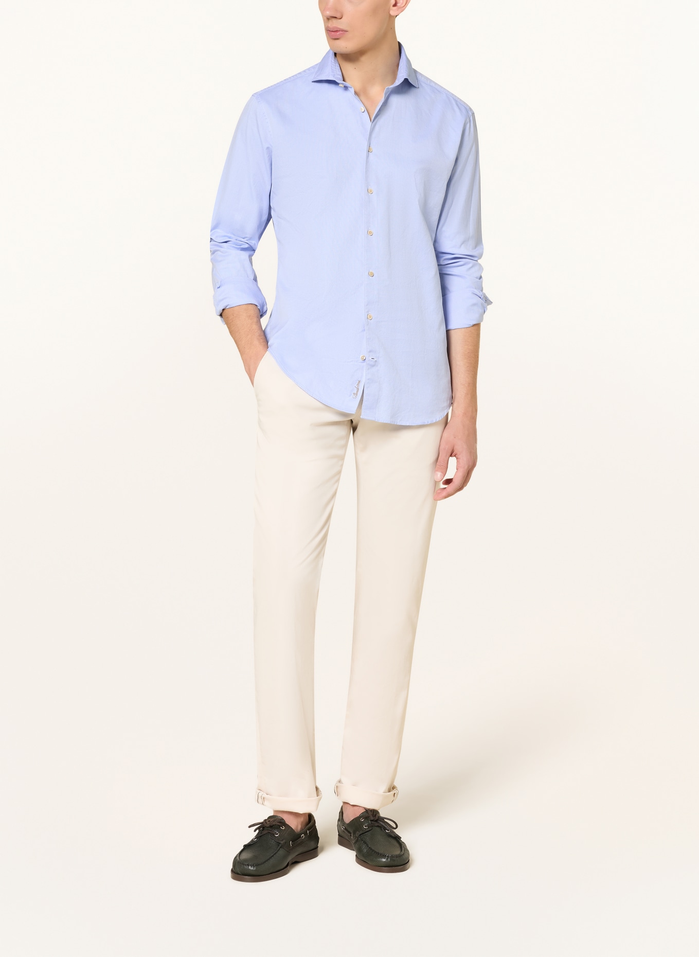 Stenströms Oxfordoverhemd met normale pasvorm: LICHTBLAUW