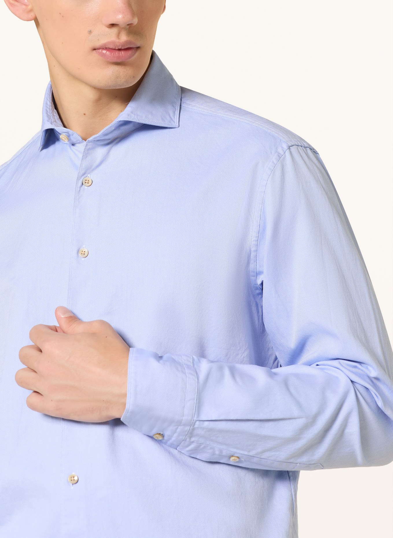 Stenströms Oxfordoverhemd met normale pasvorm: LICHTBLAUW