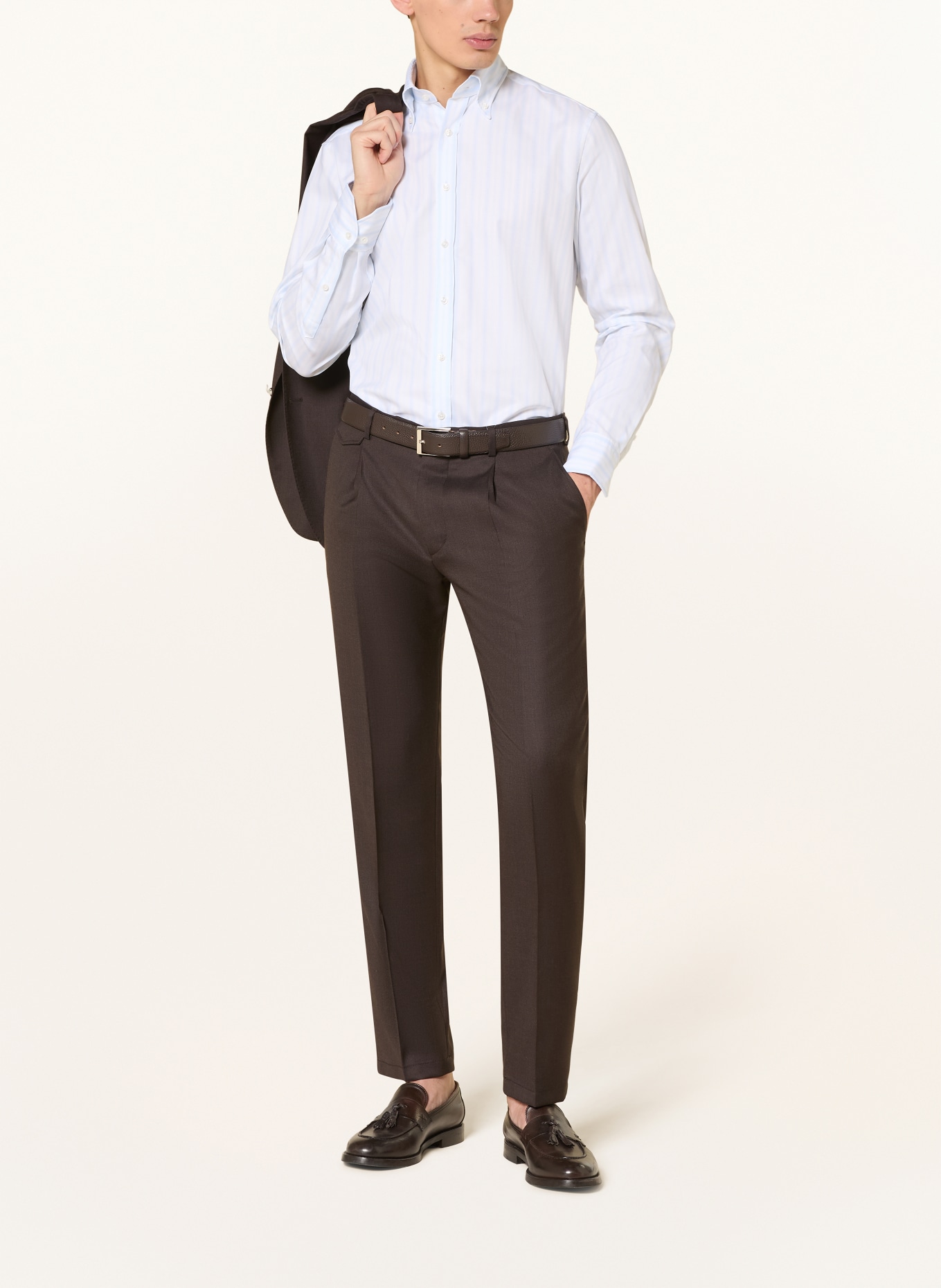 Stenströms Overhemd met normale pasvorm: LICHTBLAUW / WIT