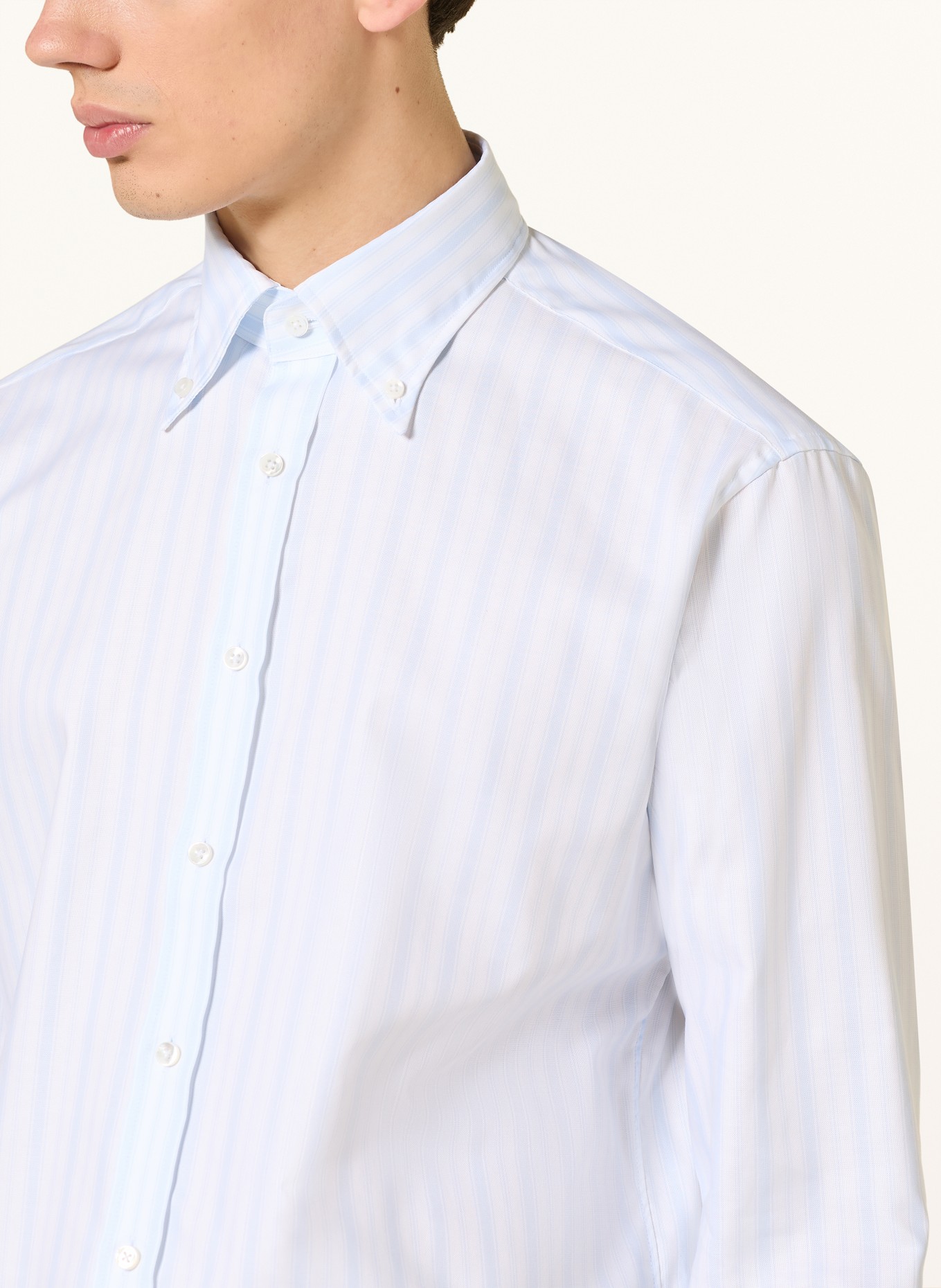 Stenströms Overhemd met normale pasvorm: LICHTBLAUW / WIT