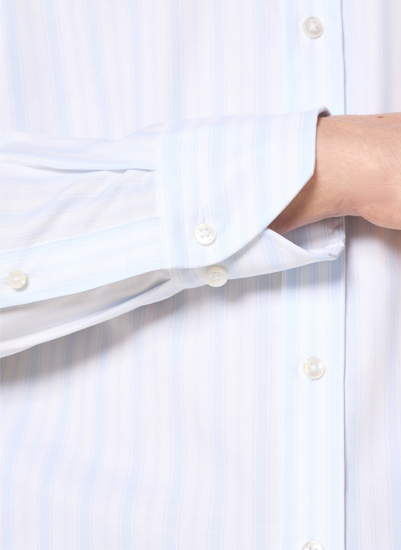 Stenströms Overhemd met normale pasvorm: LICHTBLAUW / WIT