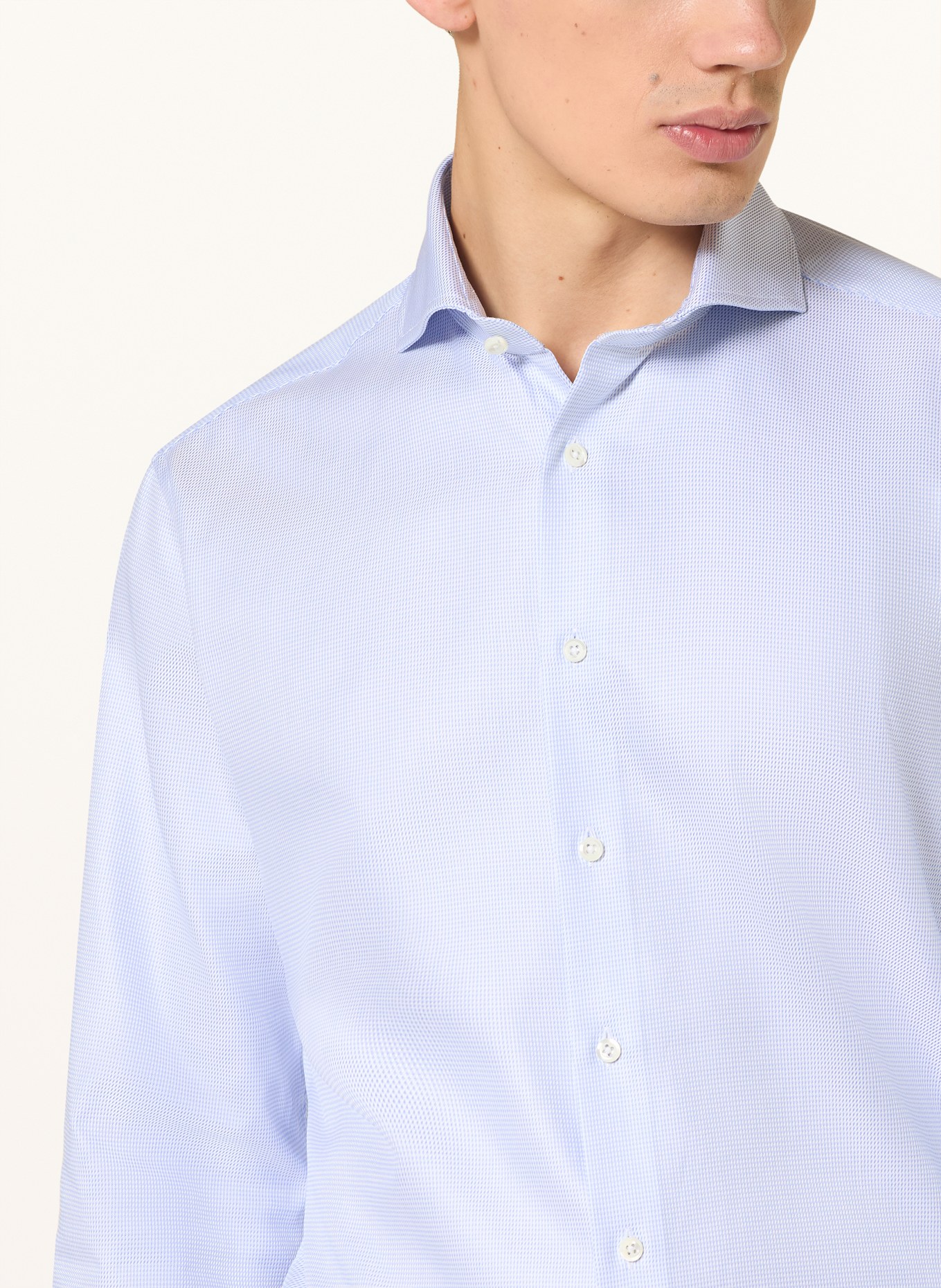 Stenströms Overhemd met normale pasvorm: LICHTBLAUW