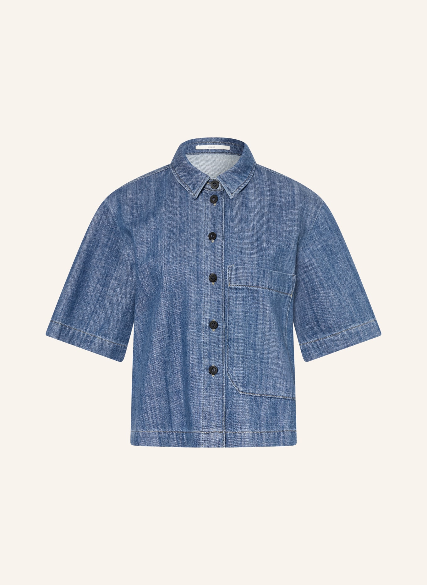 LANIUS chemise en jean: BLEU