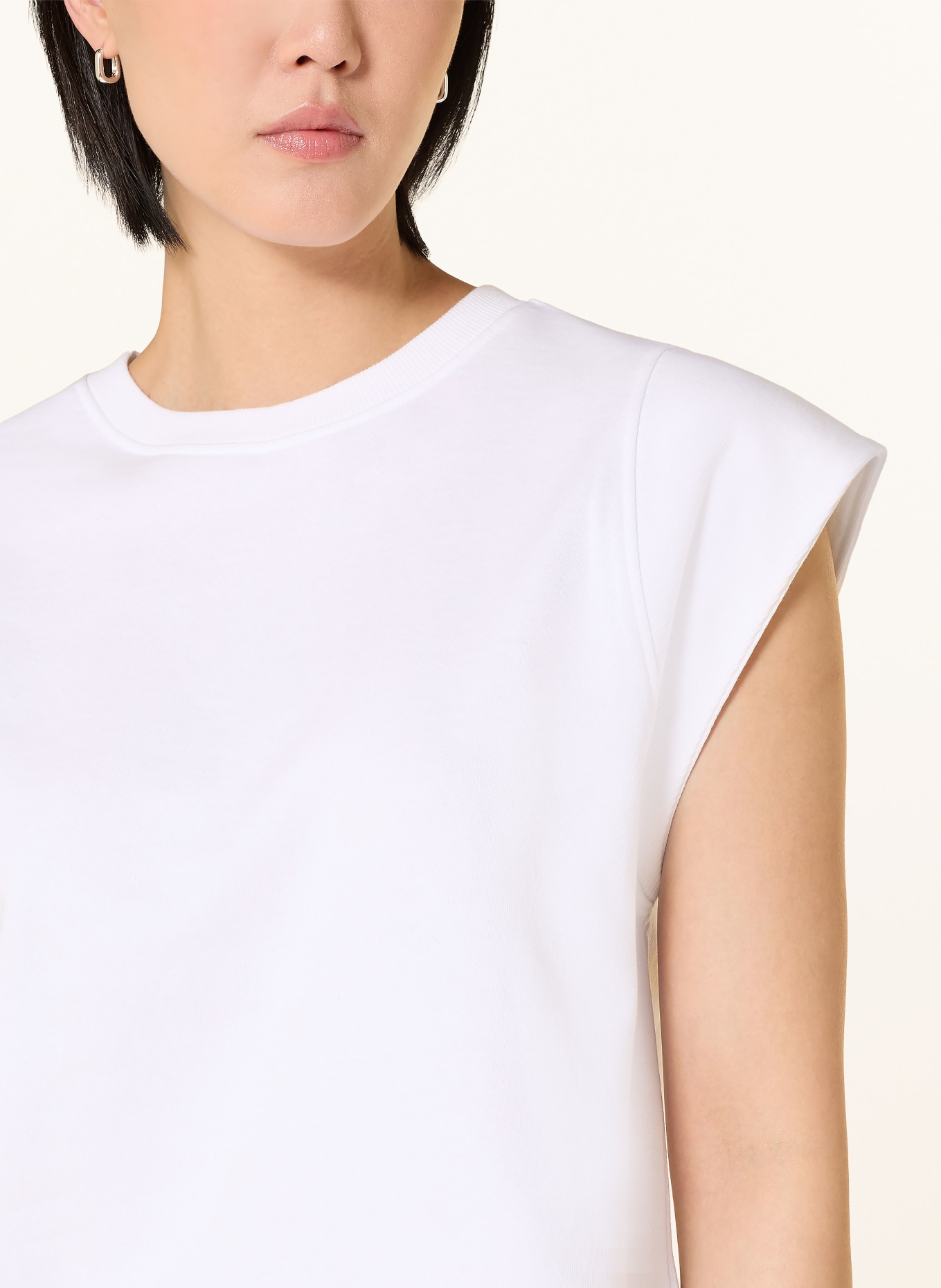 LANIUS sweat top: WHITE