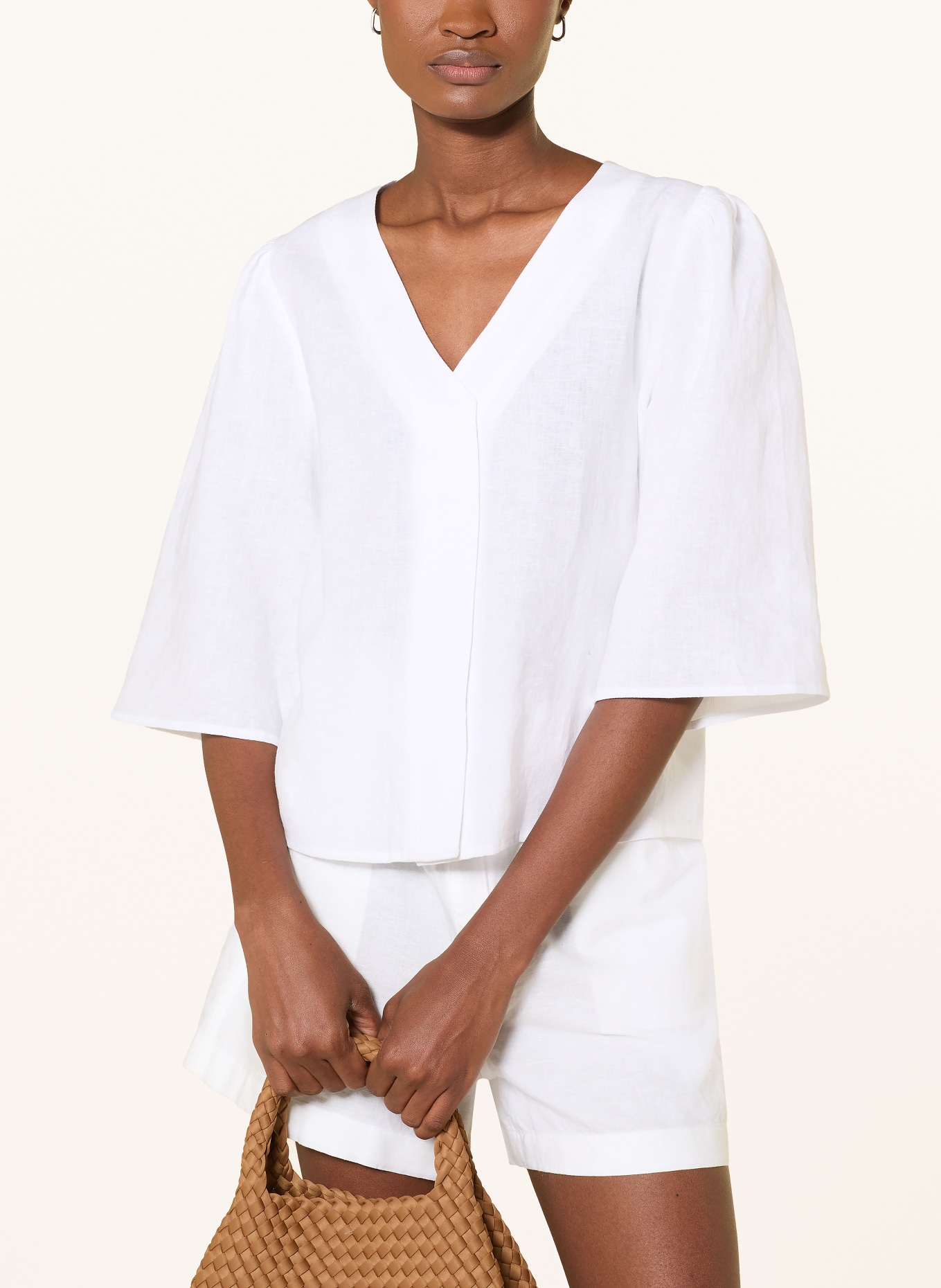 LANIUS Blouse met 3/4-mouwen: WIT