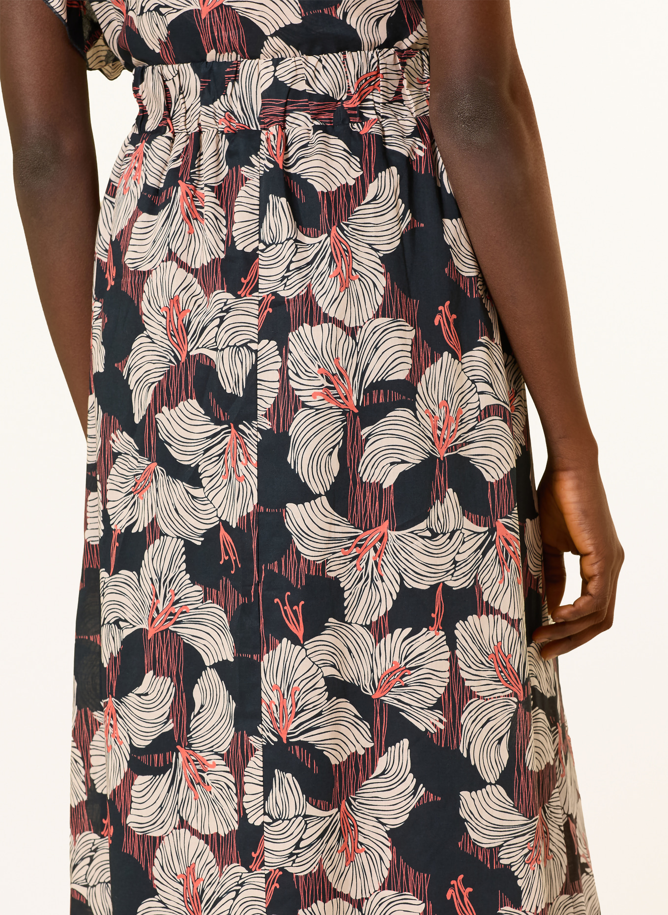 LANIUS jupe: CRÈME / SAUMON / NOIR