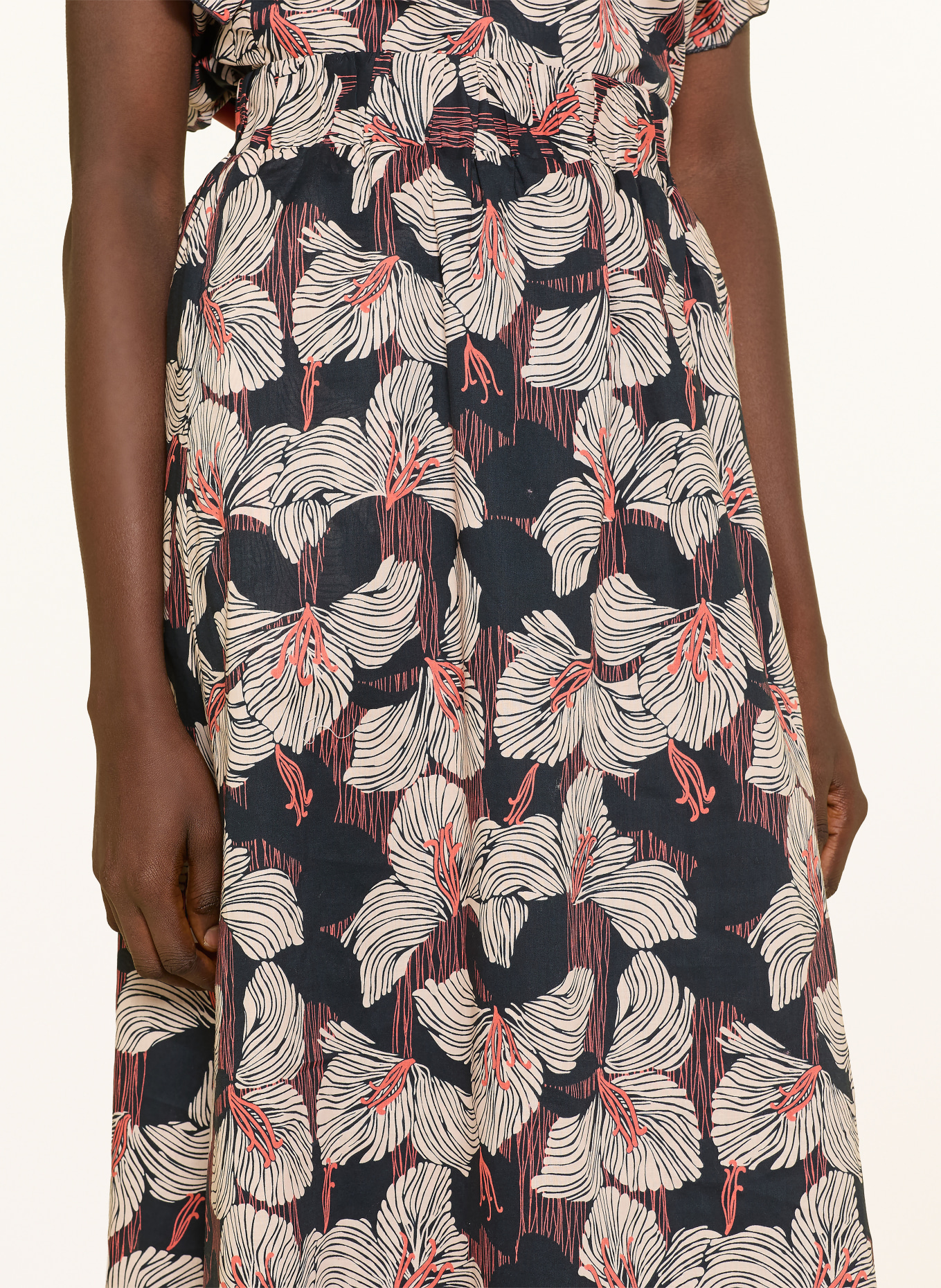 LANIUS jupe: CRÈME / SAUMON / NOIR